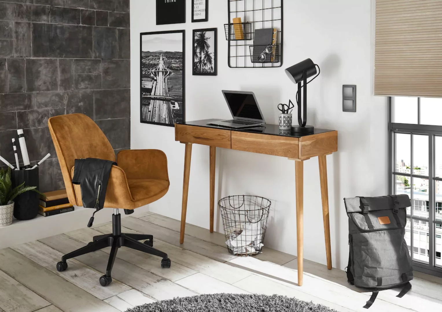 MCA furniture Schreibtischstuhl "O-Ottawa", Stoffbezug, Velvet, Bürostuhl m günstig online kaufen