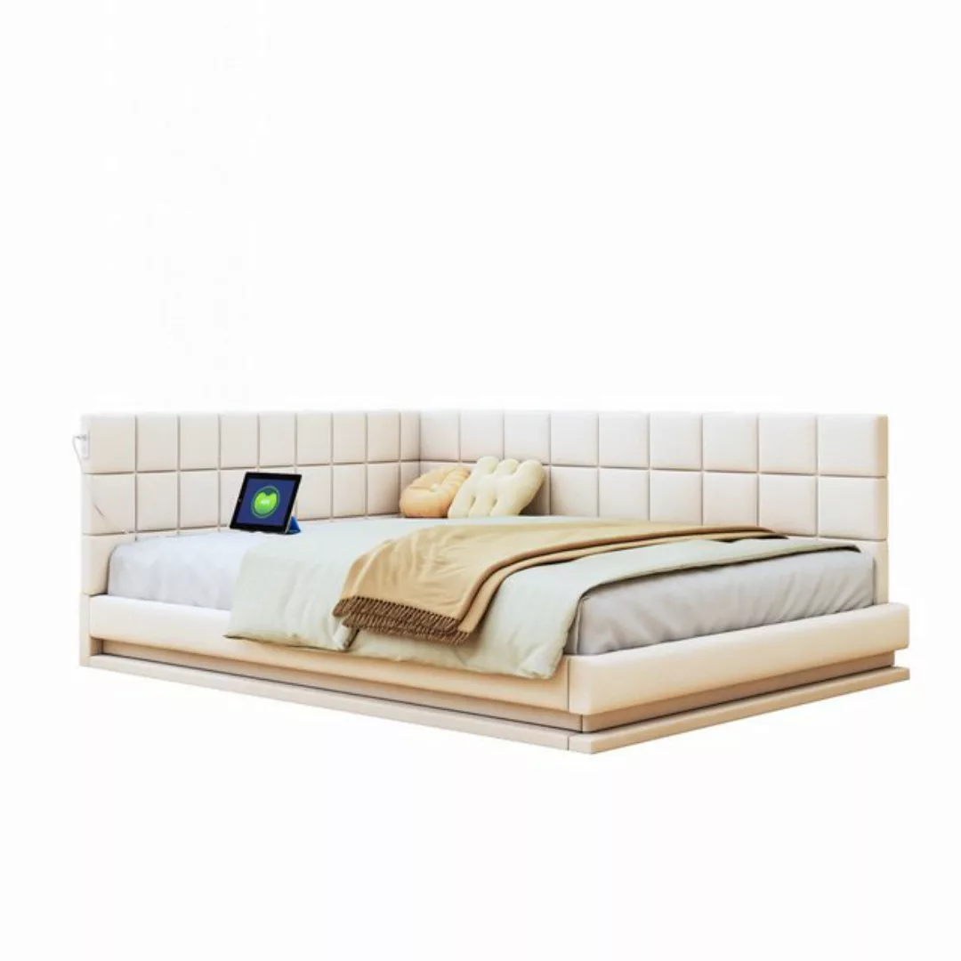 Flieks Polsterbett, Samt Daybett Tagesbett Schlafsofa 140x200cm mit LED und günstig online kaufen