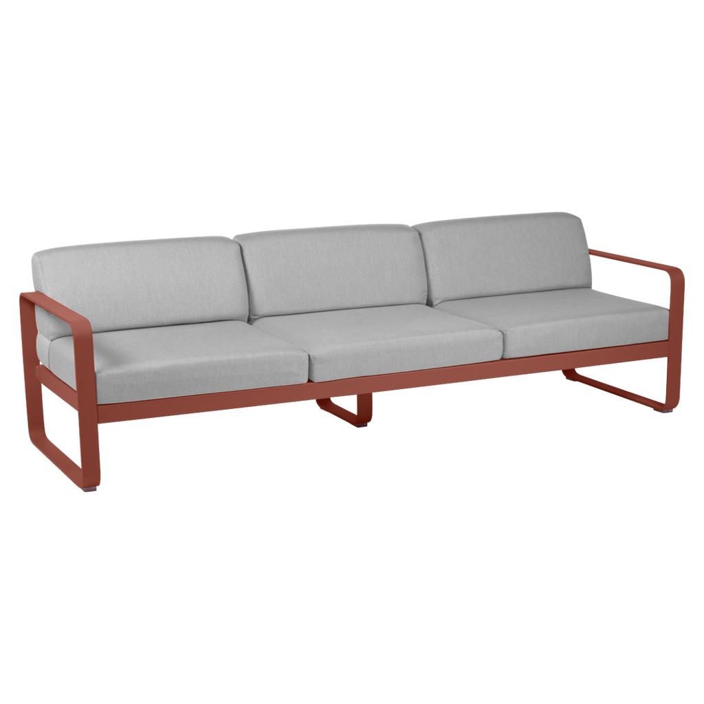 Bellevie 3-Sitzer Lounge-Sofa 20 Ockerrot 79 Flanellgrau günstig online kaufen