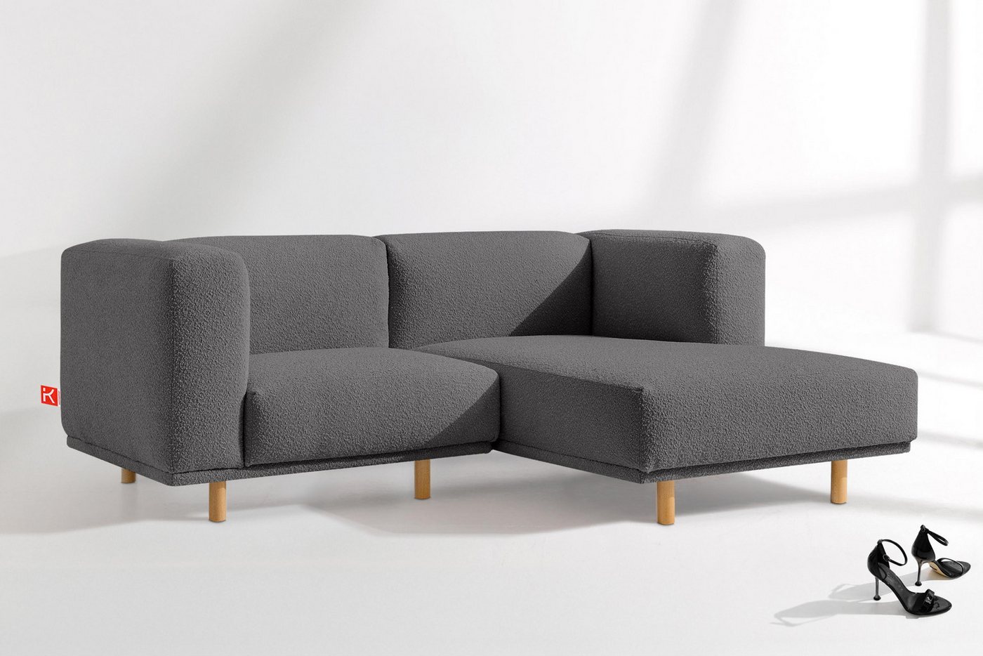 KONSIMO Ecksofa FOSERO Ecksofa rechts, hergestellt in der EU, handgearbeite günstig online kaufen