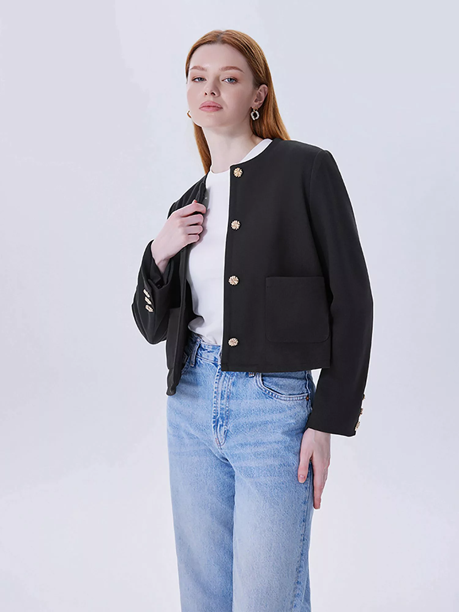LAPA PLUS Jackenblazer Kurzer Damenblazer, schwarze günstig online kaufen