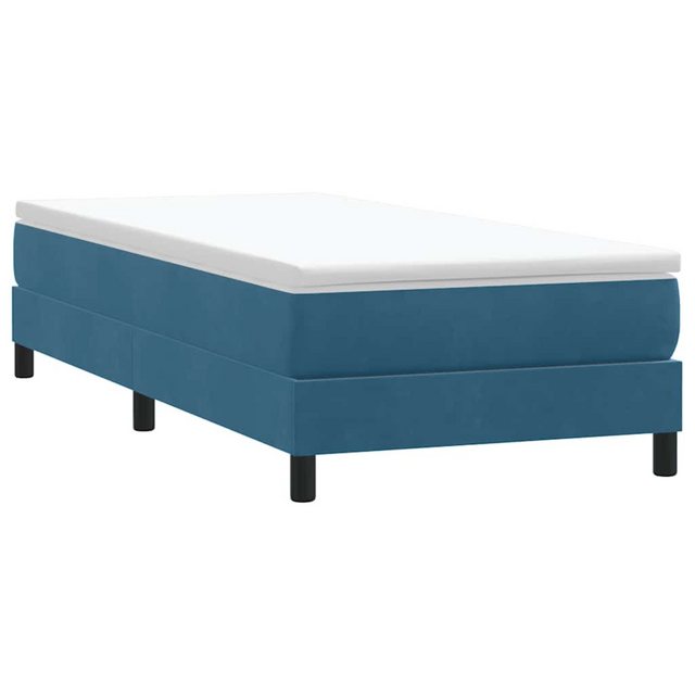 vidaXL Boxspringbett, Boxspringbett ohne Matratze Dunkelblau 80x210 cm Samt günstig online kaufen