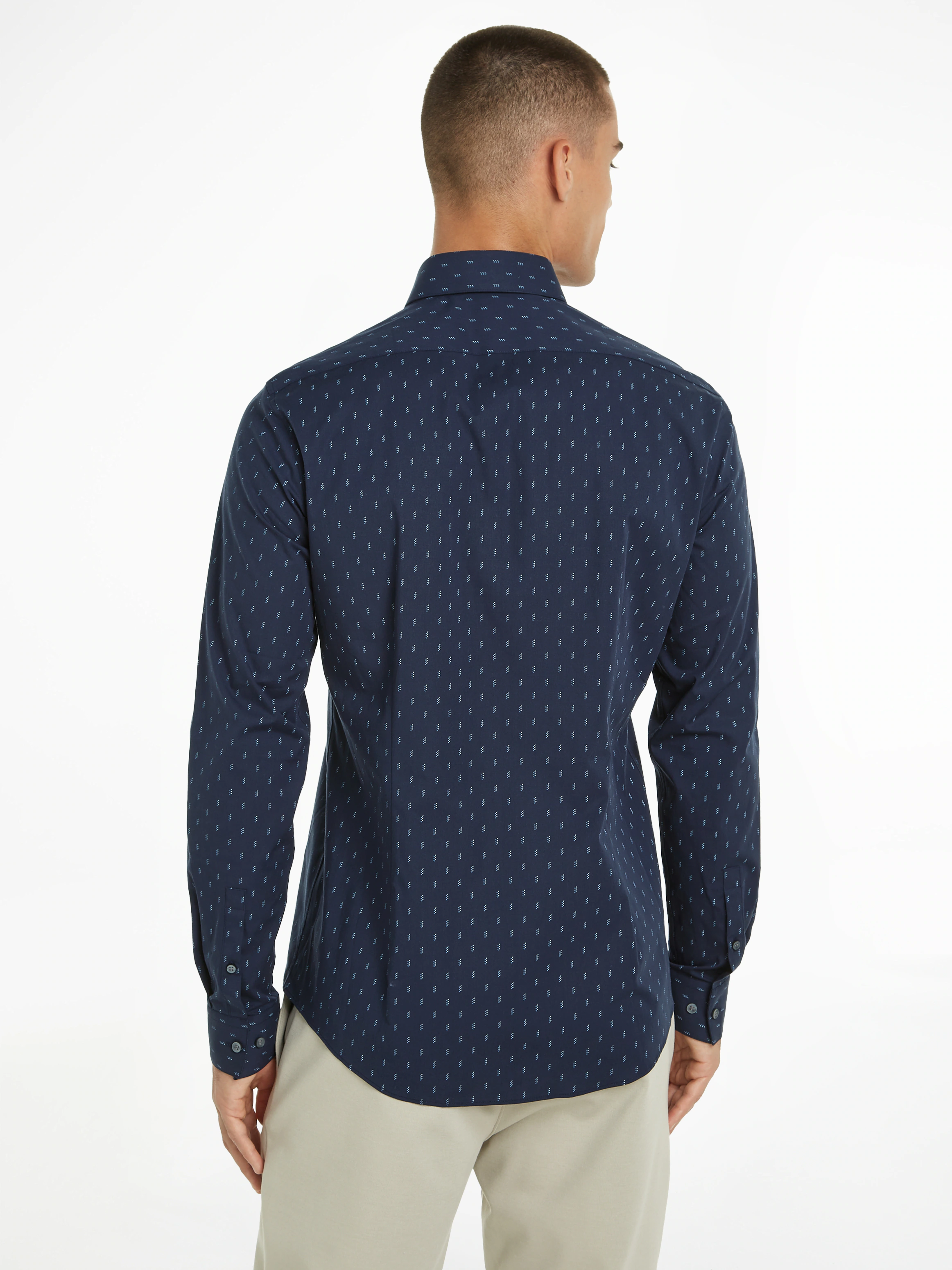 Calvin Klein Langarmhemd "POPLIN LEAF PRINT SLIM SHIRT" günstig online kaufen