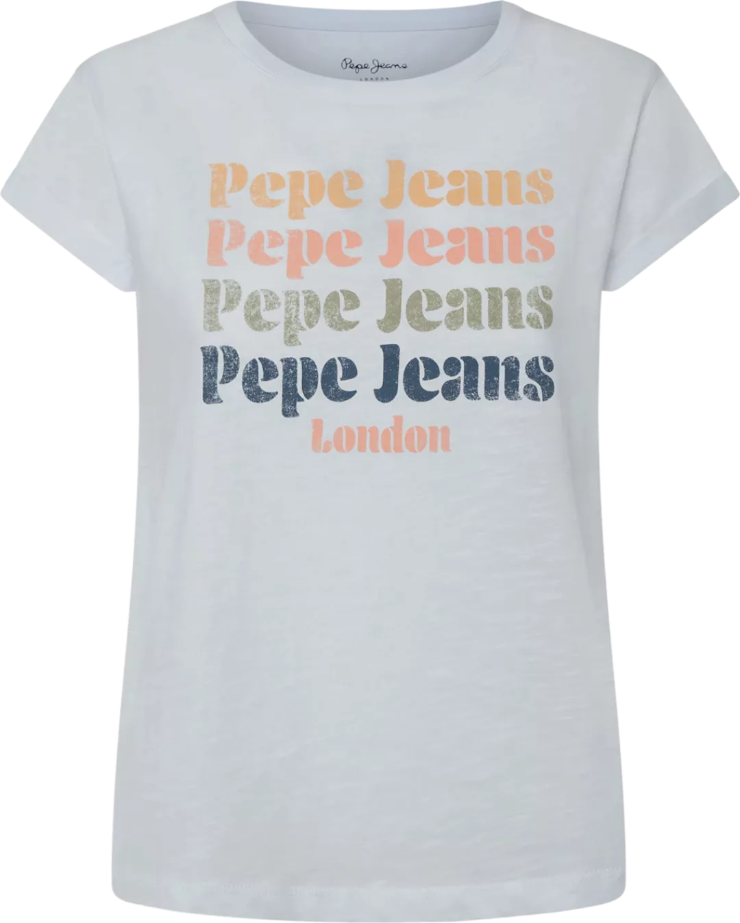 Pepe Jeans T-Shirt EILEEN aus strukturierter Baumwollqualiät günstig online kaufen