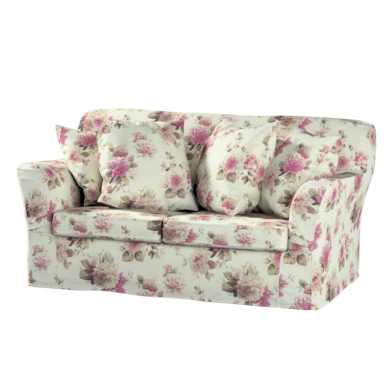 Bezug für Tomelilla 2-Sitzer Sofa nicht ausklappbar, beige- rosa, Sofahusse günstig online kaufen