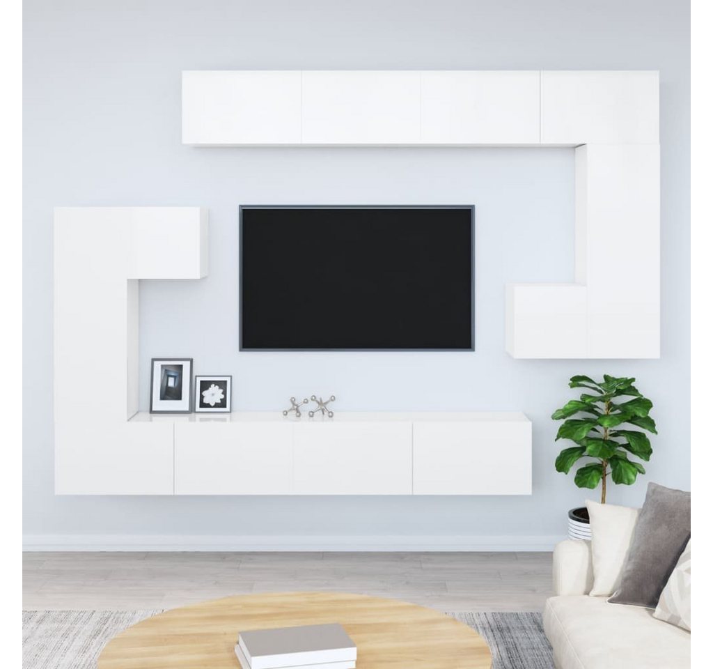 furnicato TV-Schrank TV-Wandschrank Hochglanz-Weiß Holzwerkstoff günstig online kaufen