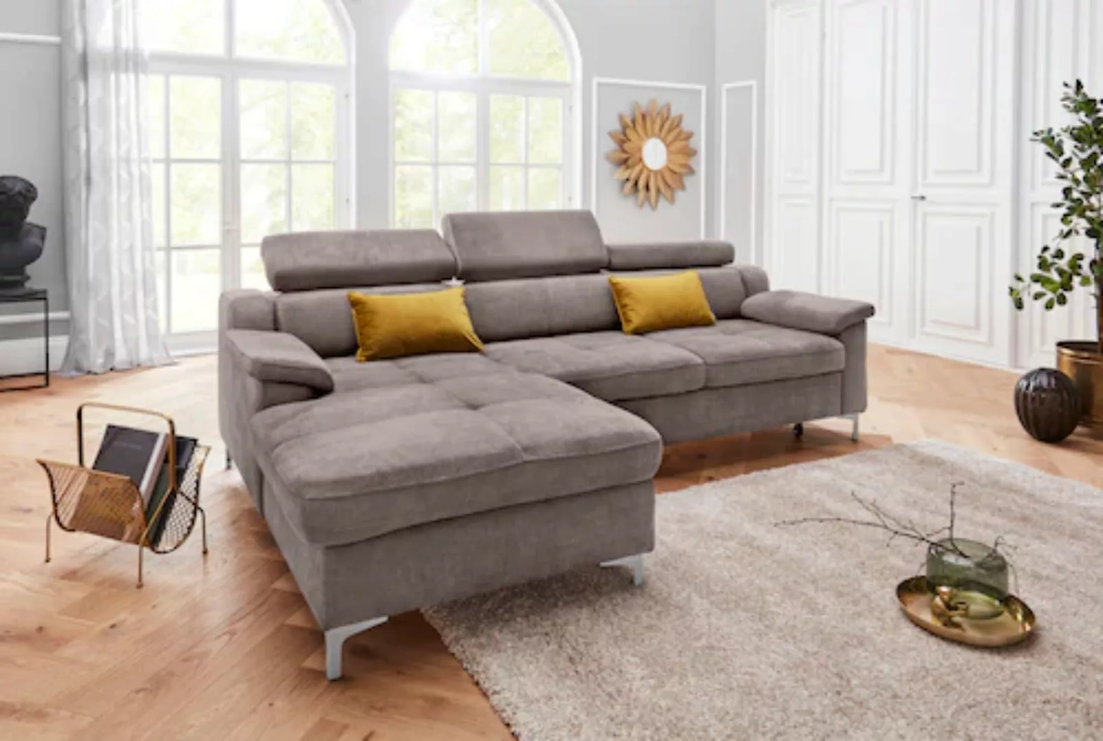 exxpo - sofa fashion Ecksofa "Florenz, L-Form", wahlweise mit Bettfunktion günstig online kaufen