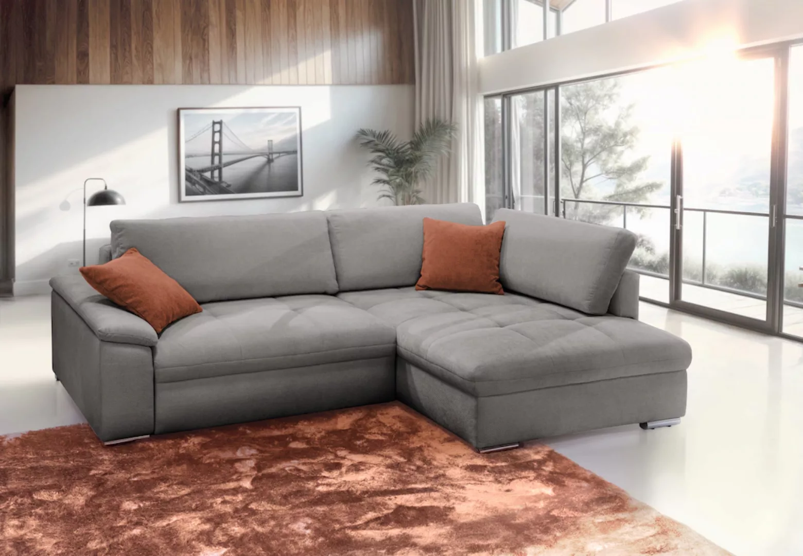 exxpo - sofa fashion Ecksofa Casa Grande inkl. Bettfunktion, Bettkasten und günstig online kaufen