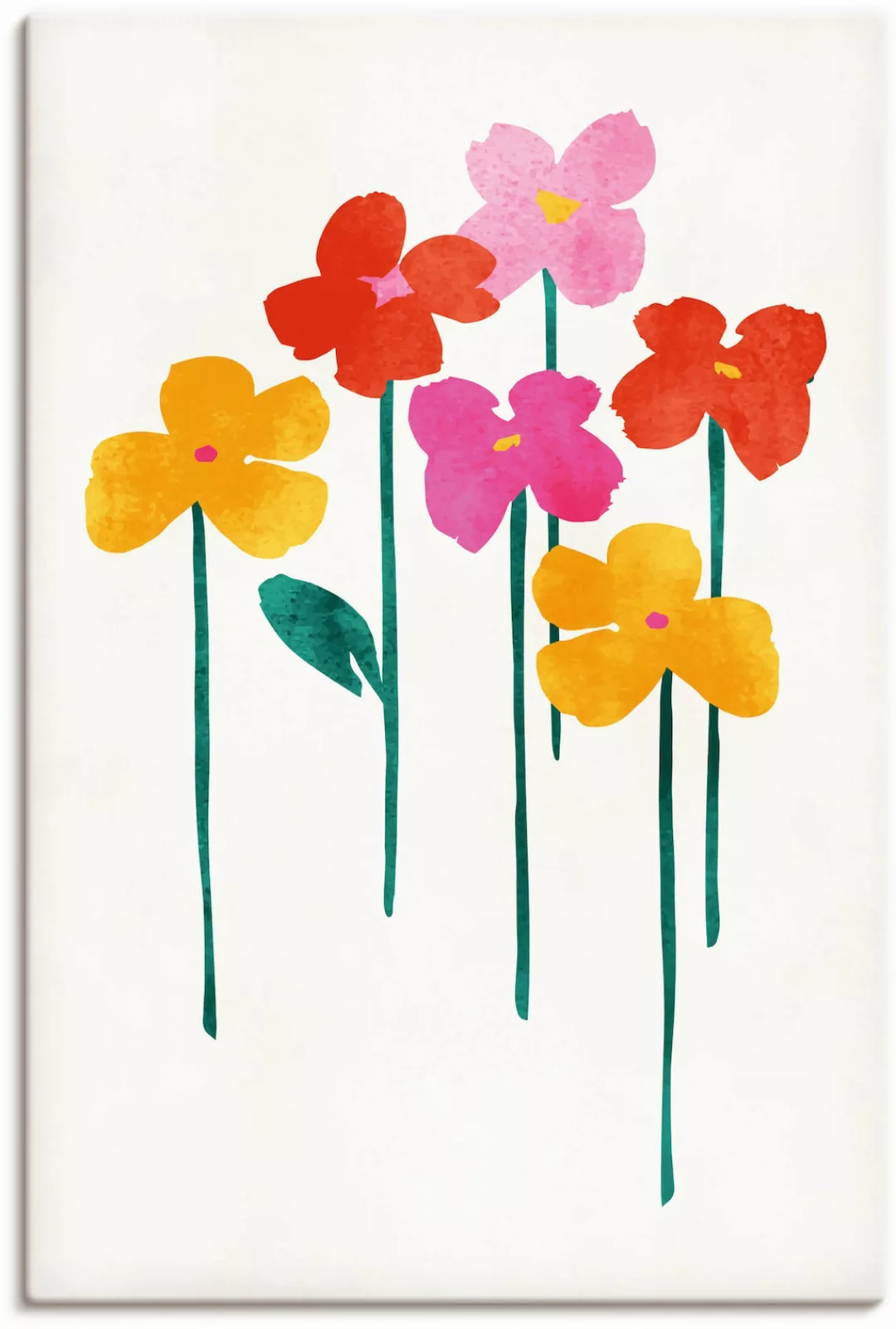 Artland Wandbild "Kleine glückliche Blumen", Blumenbilder, (1 St.) günstig online kaufen