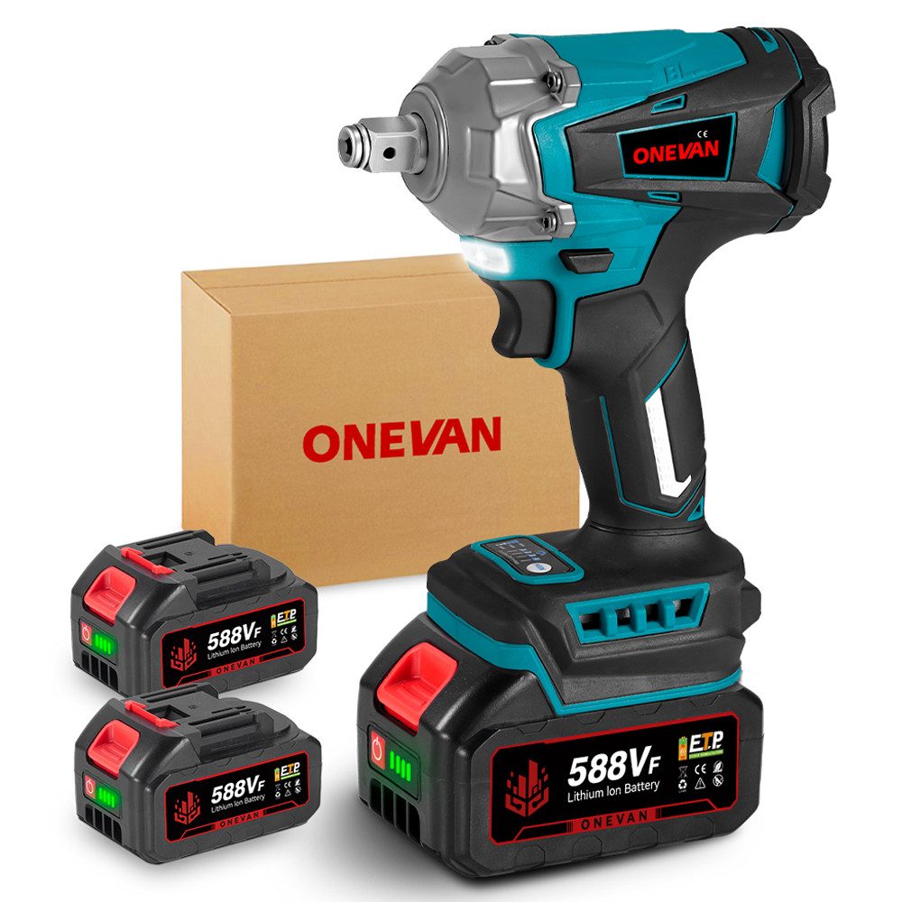 ONEVAN Akku-Schlagschrauber 1/2 Zoll Bürstenloser Motor, günstig online kaufen