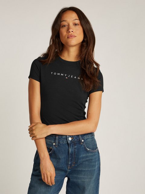 Tommy Jeans Curve T-Shirt "TJW SLIM LINEAR TEE EXT", in Große Größen günstig online kaufen