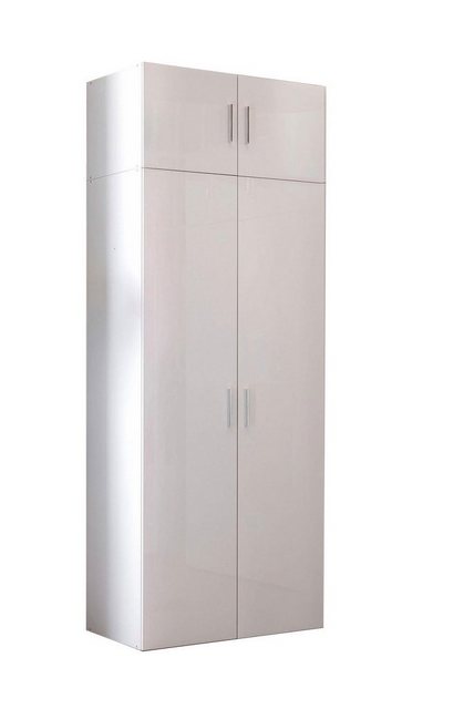 Wimex Kleiderschrank Malta (1-St) weiß Hochglanz 80cm 2-türig günstig online kaufen