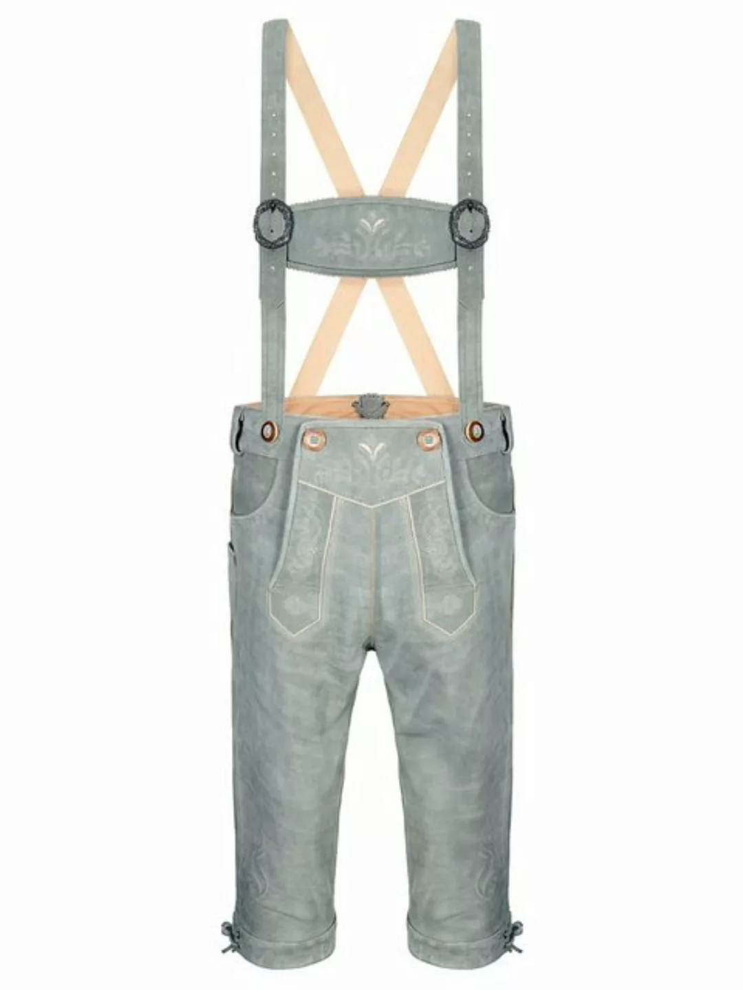 Almbock Trachtenlederhose Trachtenhose Herren Ludwig (2-tlg) grau günstig online kaufen