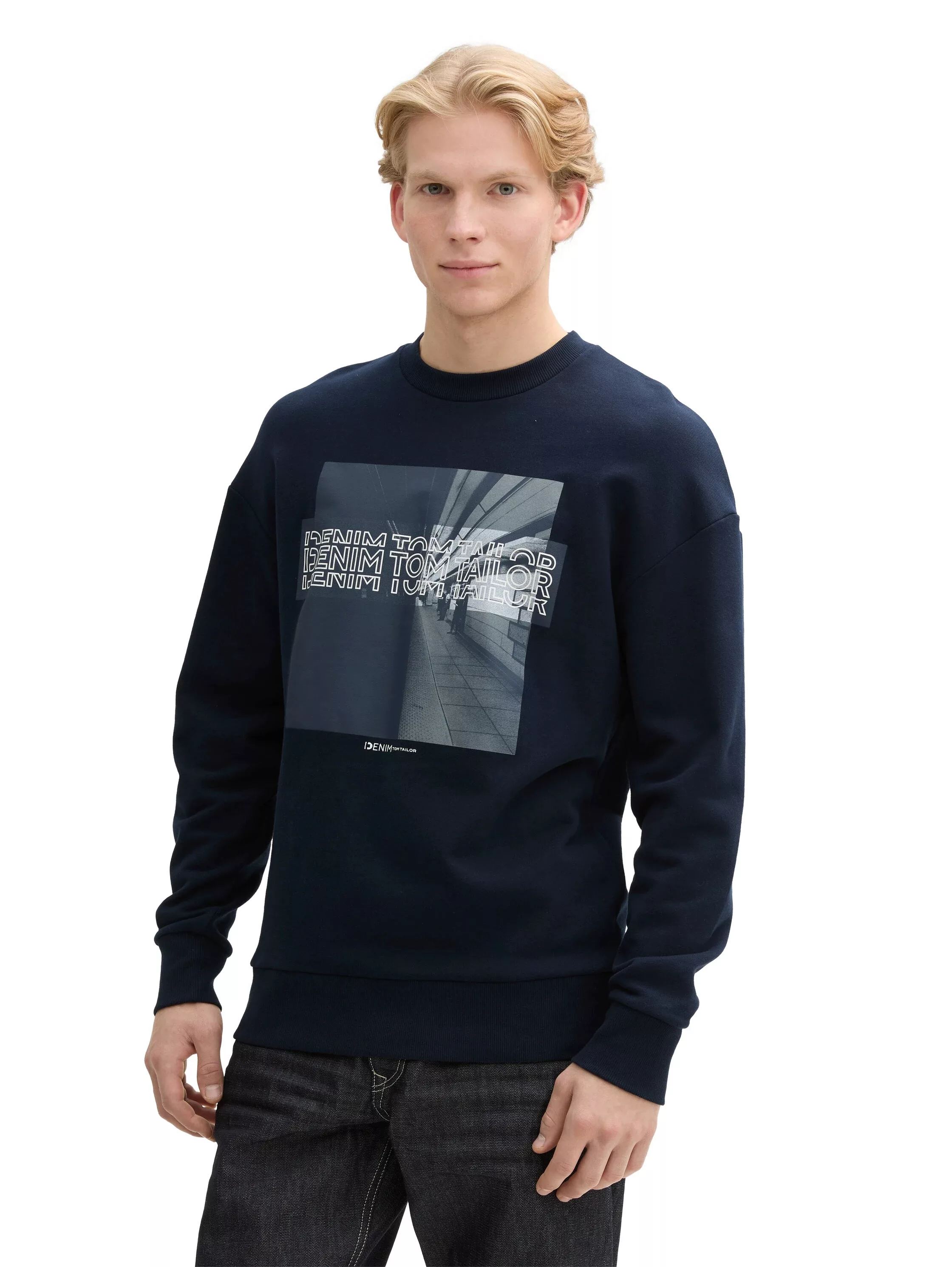 TOM TAILOR Denim Sweatshirt mit Frontprint günstig online kaufen