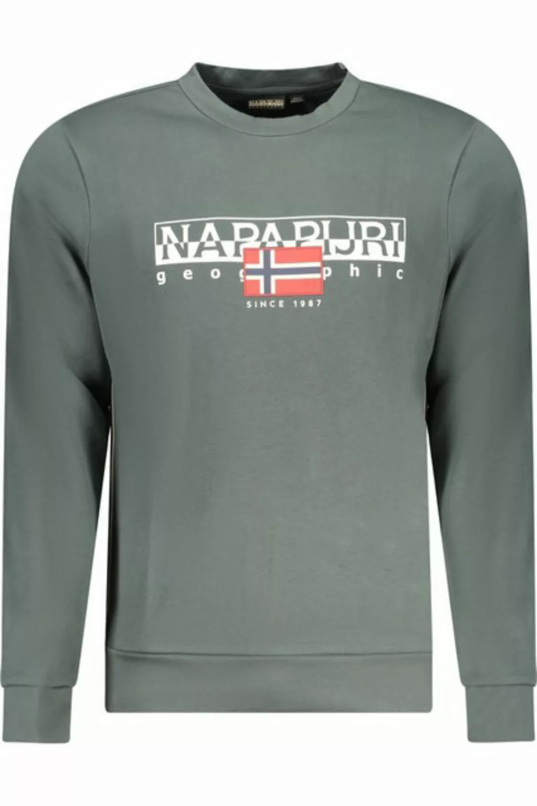 Napapijri Sweatshirt Grünes Herren-Sweatshirt, Langarm, komfortabel günstig online kaufen