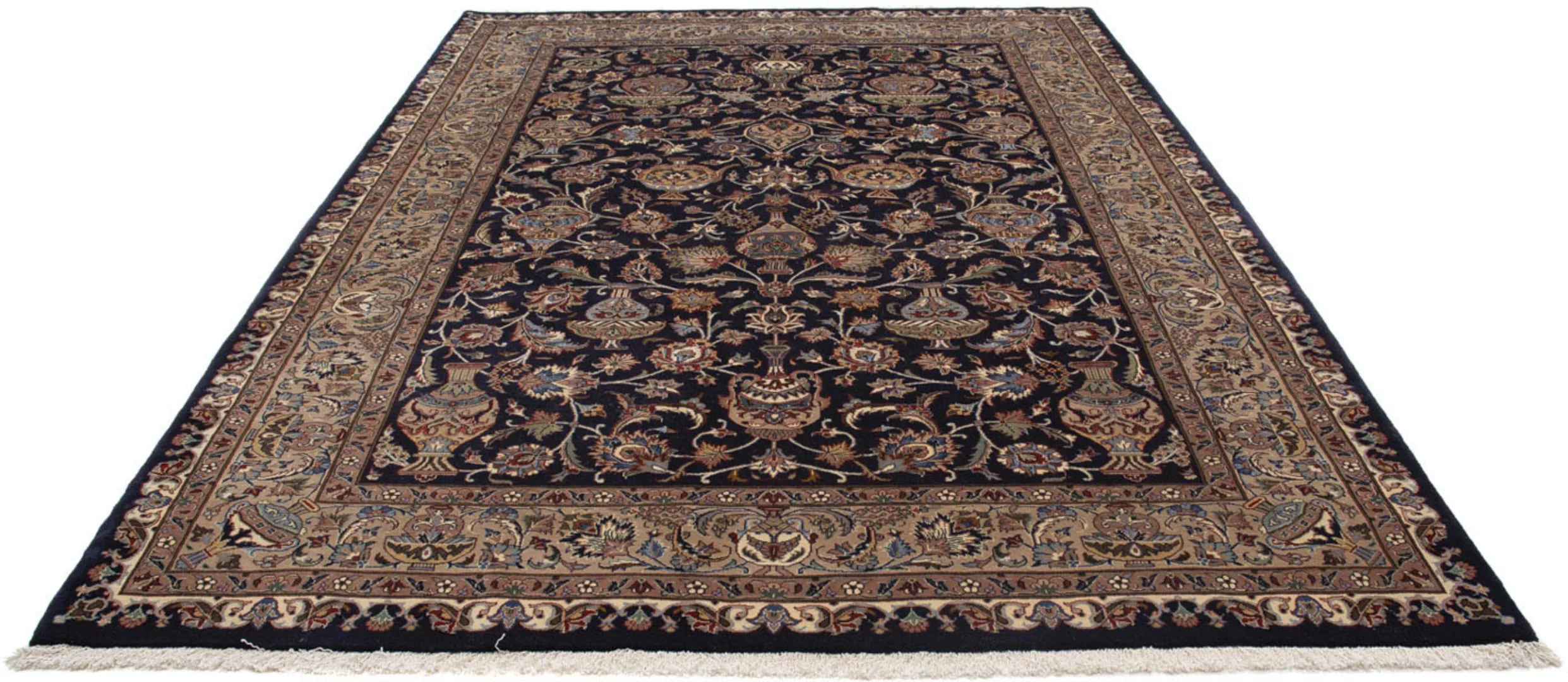 morgenland Wollteppich »Kaschmar Blumenmuster Nero 290 x 203 cm«, rechtecki günstig online kaufen