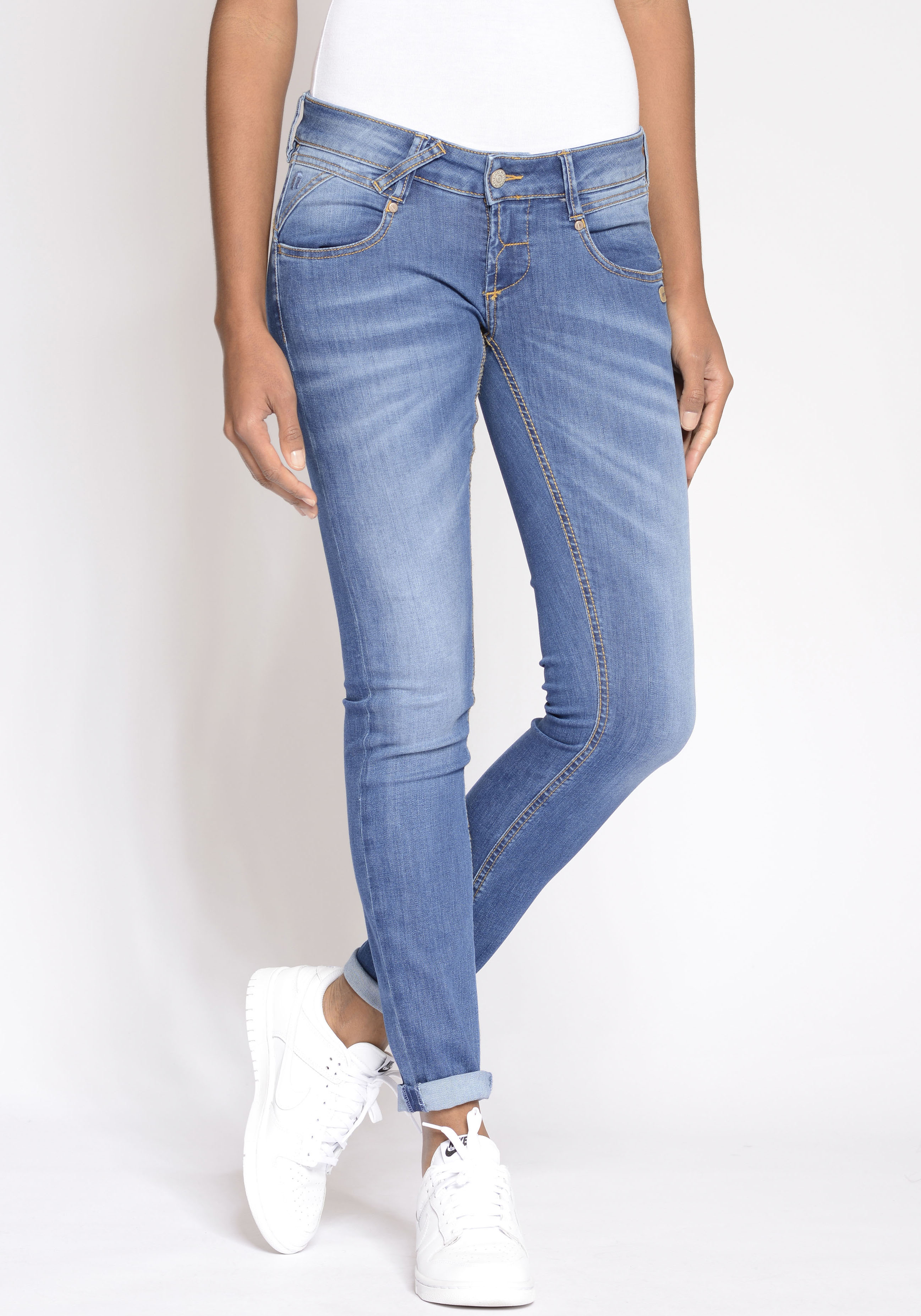GANG Skinny-fit-Jeans 94Nena mit coolen Used-Effekten günstig online kaufen