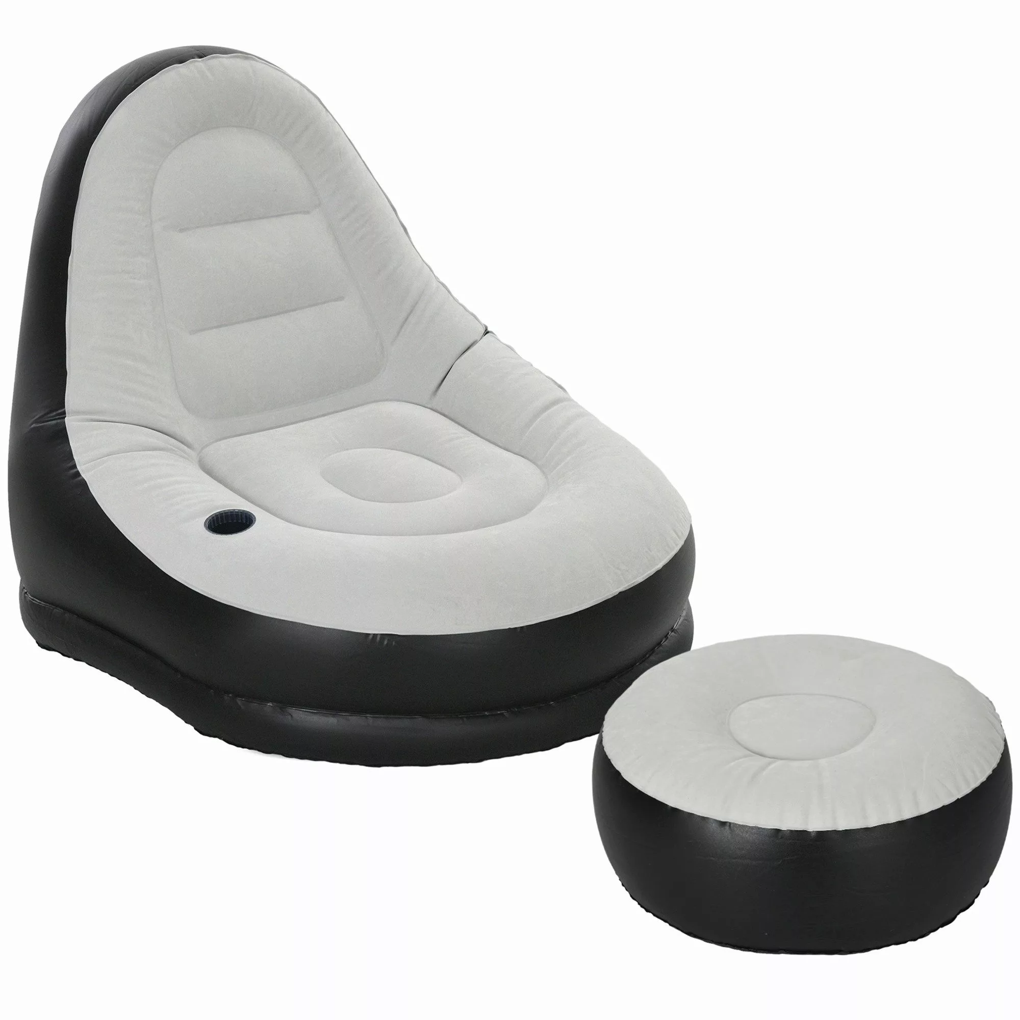 Outsunny Luftsessel Aufblasbares Sofa mit Fußhocker, günstig online kaufen