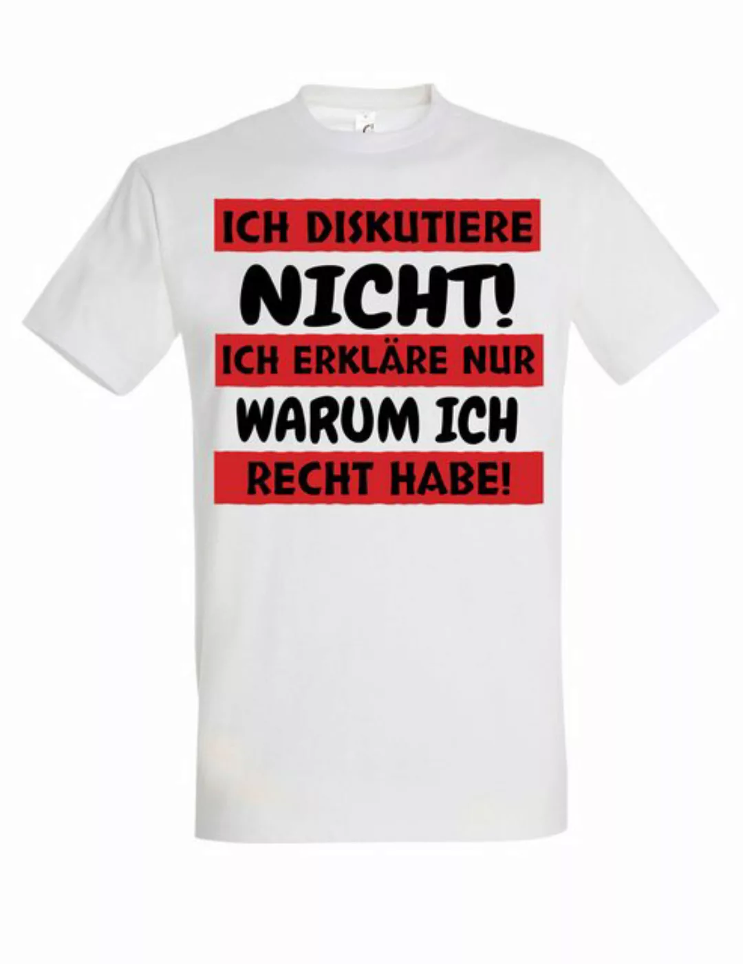 Youth Designz T-Shirt "Ich diskutiere nicht" Herren T-Shirt Print lustig St günstig online kaufen