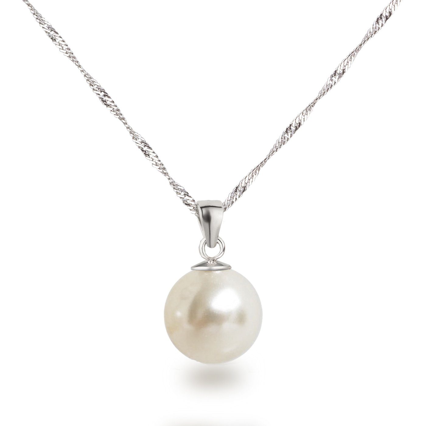 Schöner-SD Kette mit Anhänger 12mm Perle günstig online kaufen