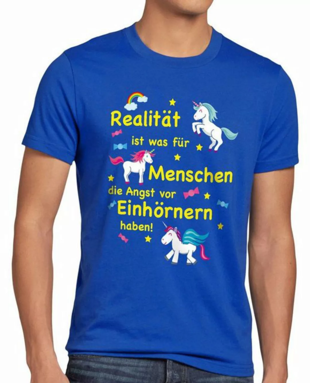 style3 T-Shirt Realität ist für Menschen Angst Einhörnern haben Unicorn Ein günstig online kaufen