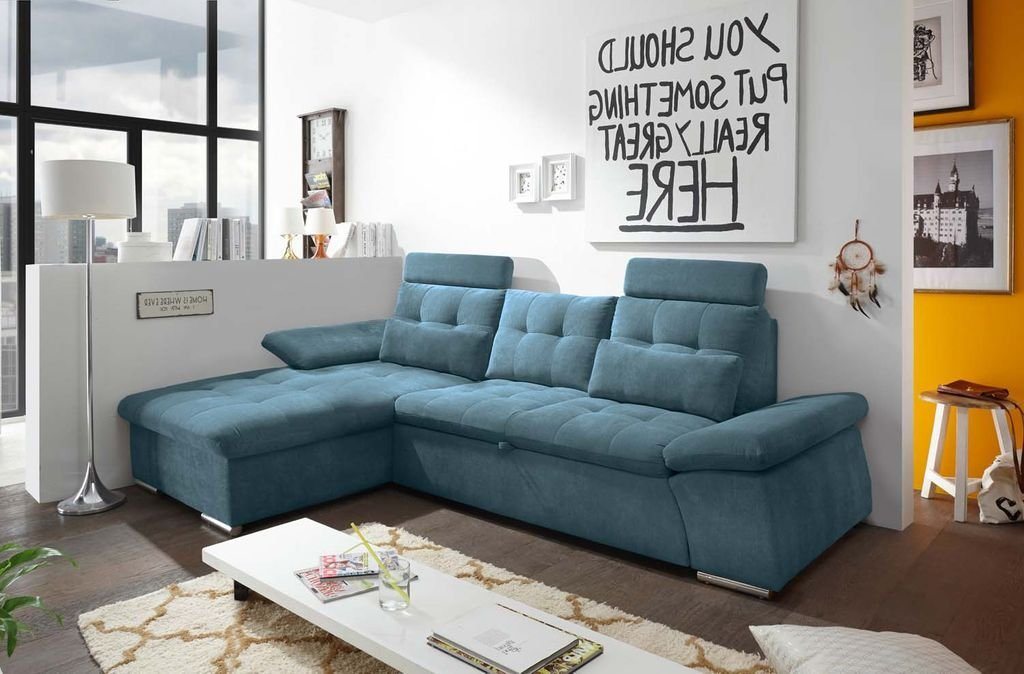 ED EXCITING DESIGN Ecksofa, Nalo Ecksofa 268x170 cm Couch Eckcouch Sofa Bla günstig online kaufen