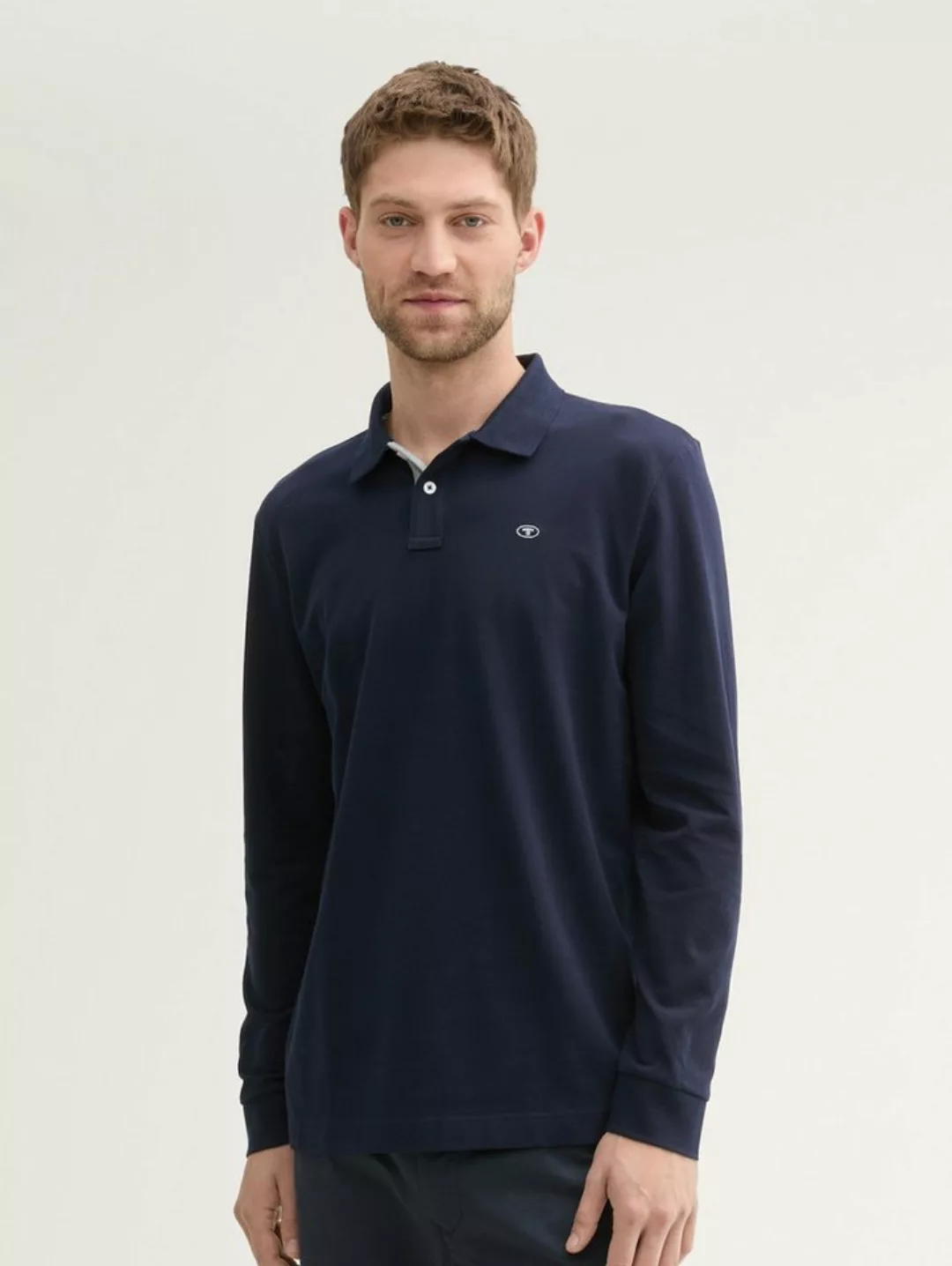 TOM TAILOR Langarm-Poloshirt Langärmliges Piqué Poloshirt günstig online kaufen