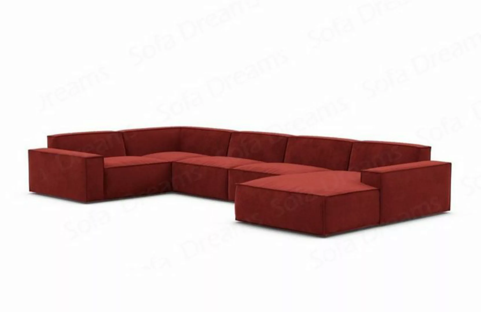 Sofa Dreams Wohnlandschaft Samtstoff Sofa Polstersofa Formenta U Form Stoff günstig online kaufen