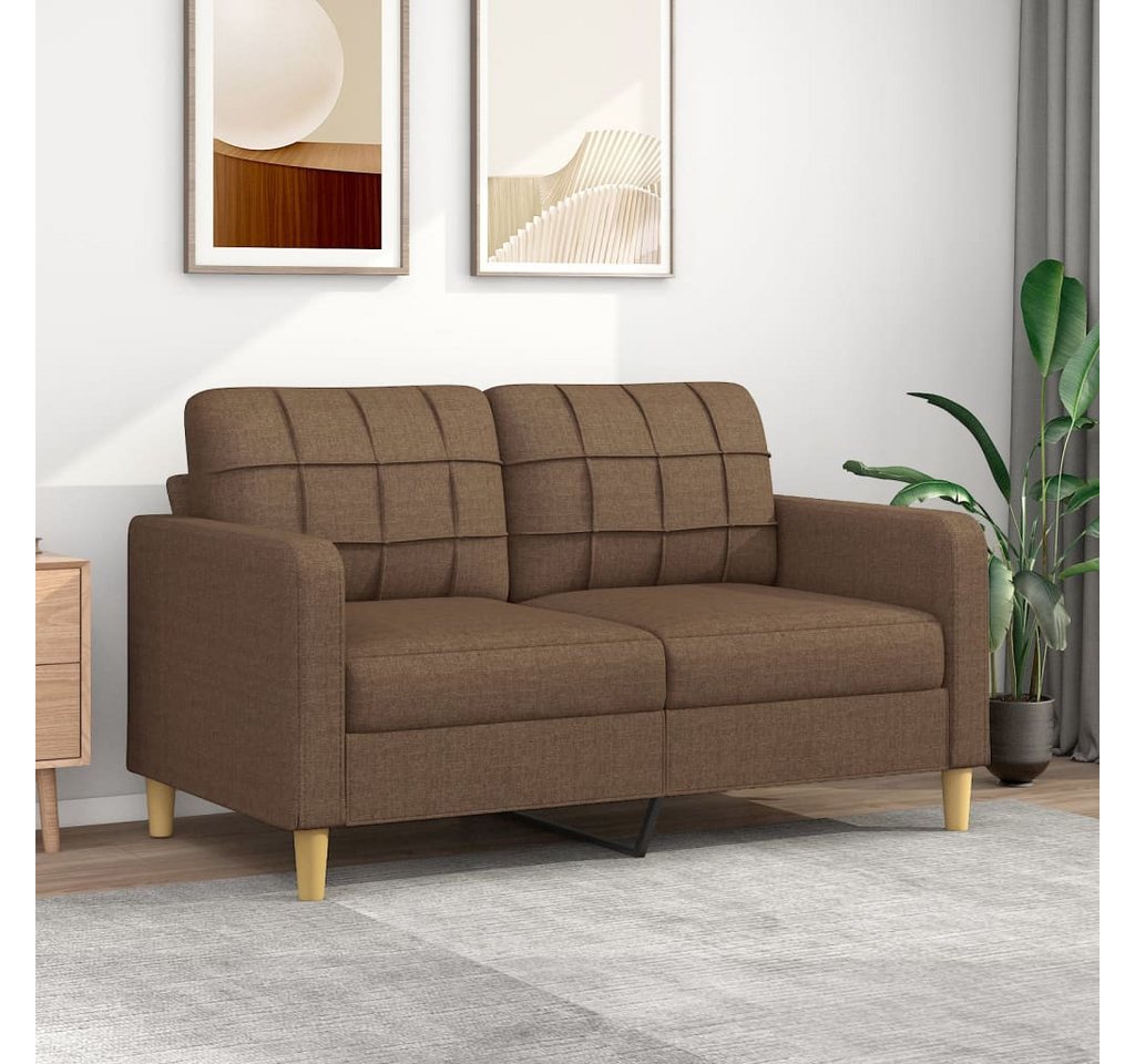 vidaXL Sofa 2-Sitzer Sofa Couch Möbel Taupe 140 cm Stoff günstig online kaufen