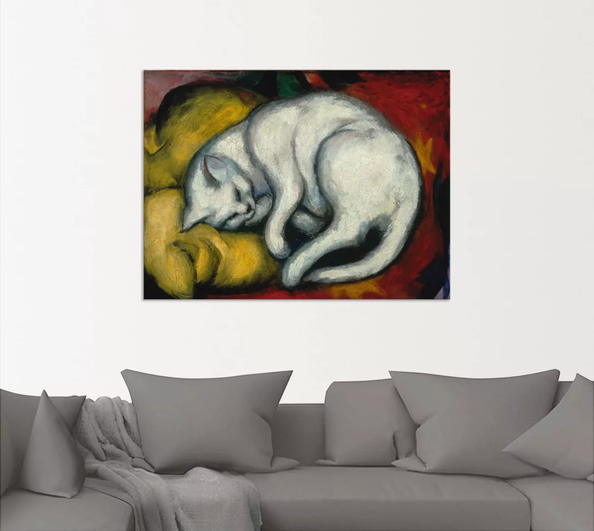 Artland Wandbild "Die weisse Katze. 1912", Haustiere, (1 St.), als Alubild, günstig online kaufen