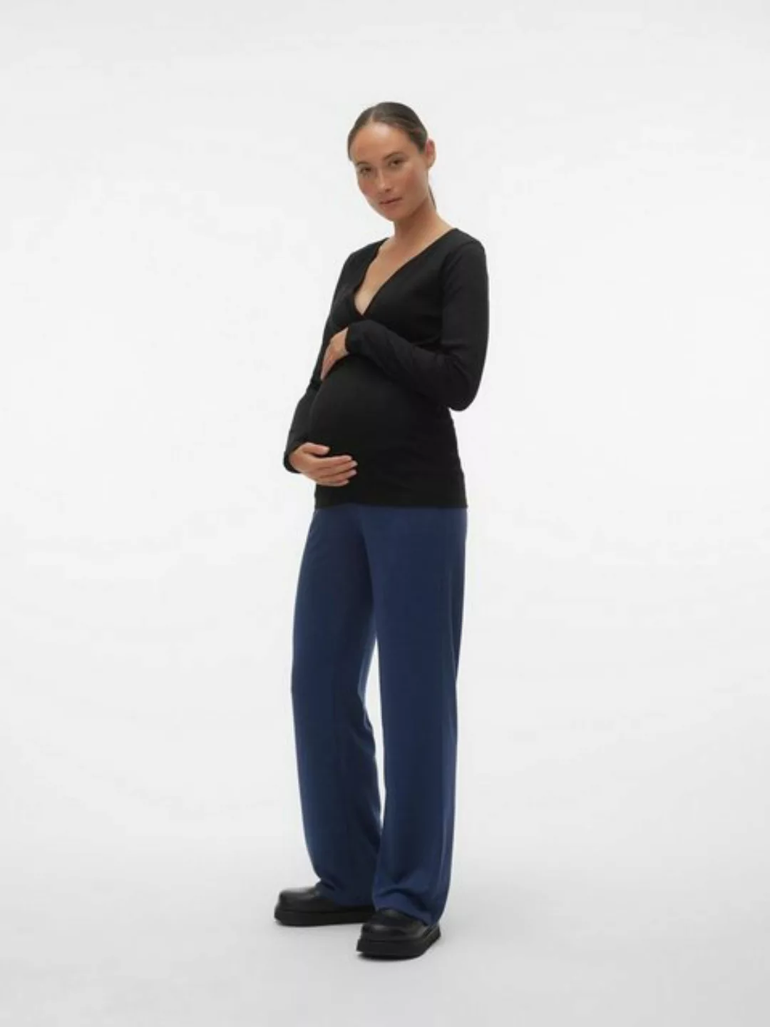 Vero Moda Maternity Langarmshirt VMMLavender (1-tlg) Drapiert/gerafft günstig online kaufen