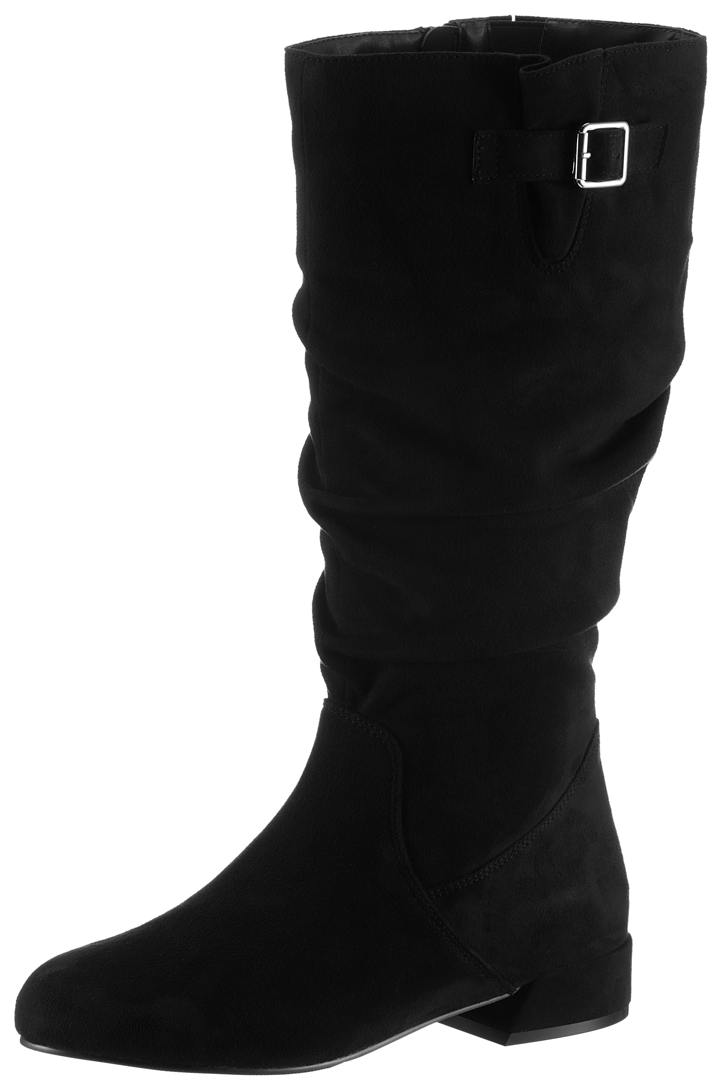 Aniston SHOES Stiefel, mit gerafftem slouchy-Schaft - NEUE KOLLEKTION günstig online kaufen