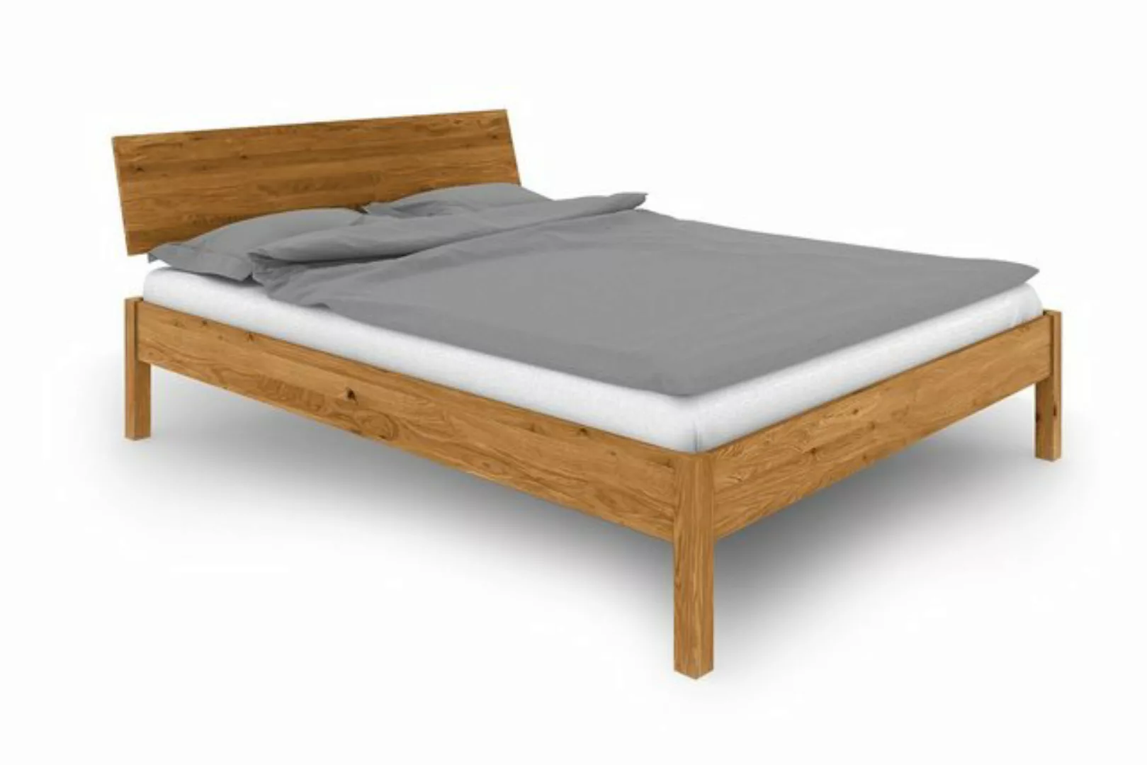 byoak Bett VENTO A-0 100 x 220 aus Massivholz, mit Holzkopfteil, Naturgeölt günstig online kaufen