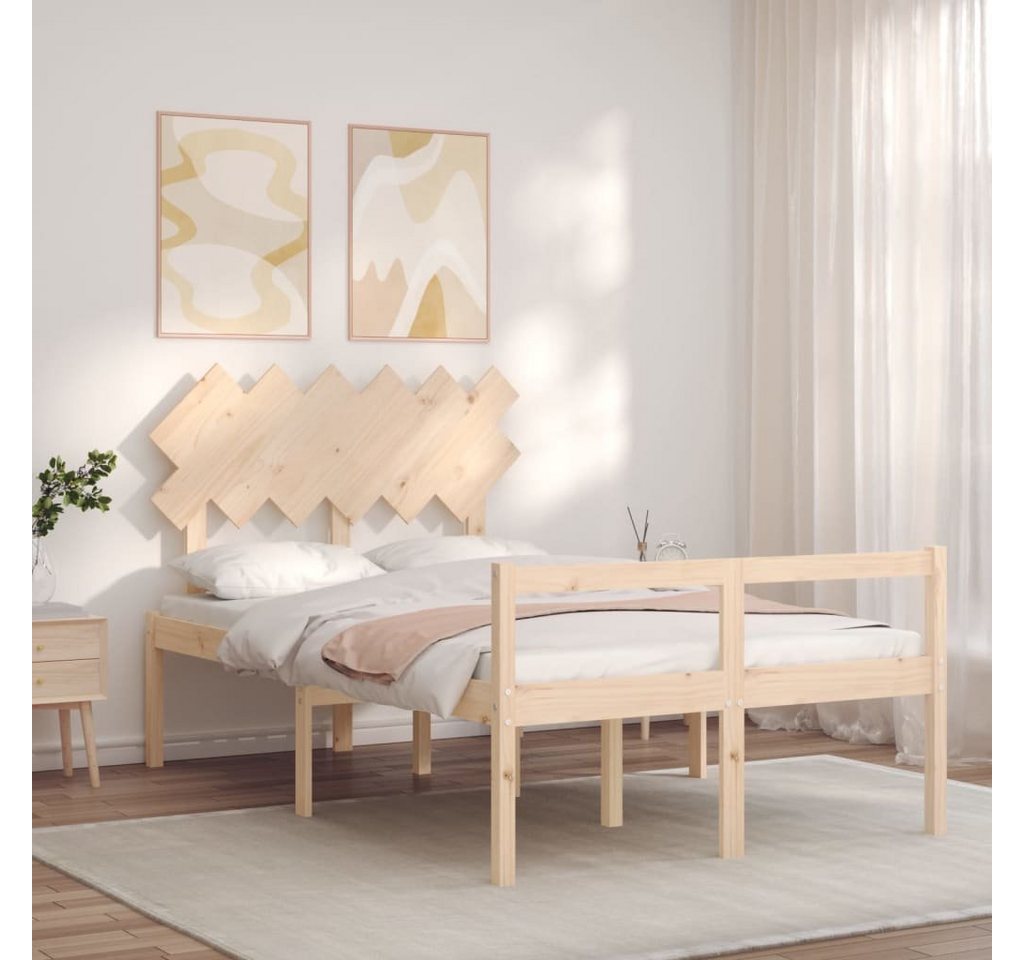 vidaXL Bett Seniorenbett mit Kopfteil Massivholz günstig online kaufen