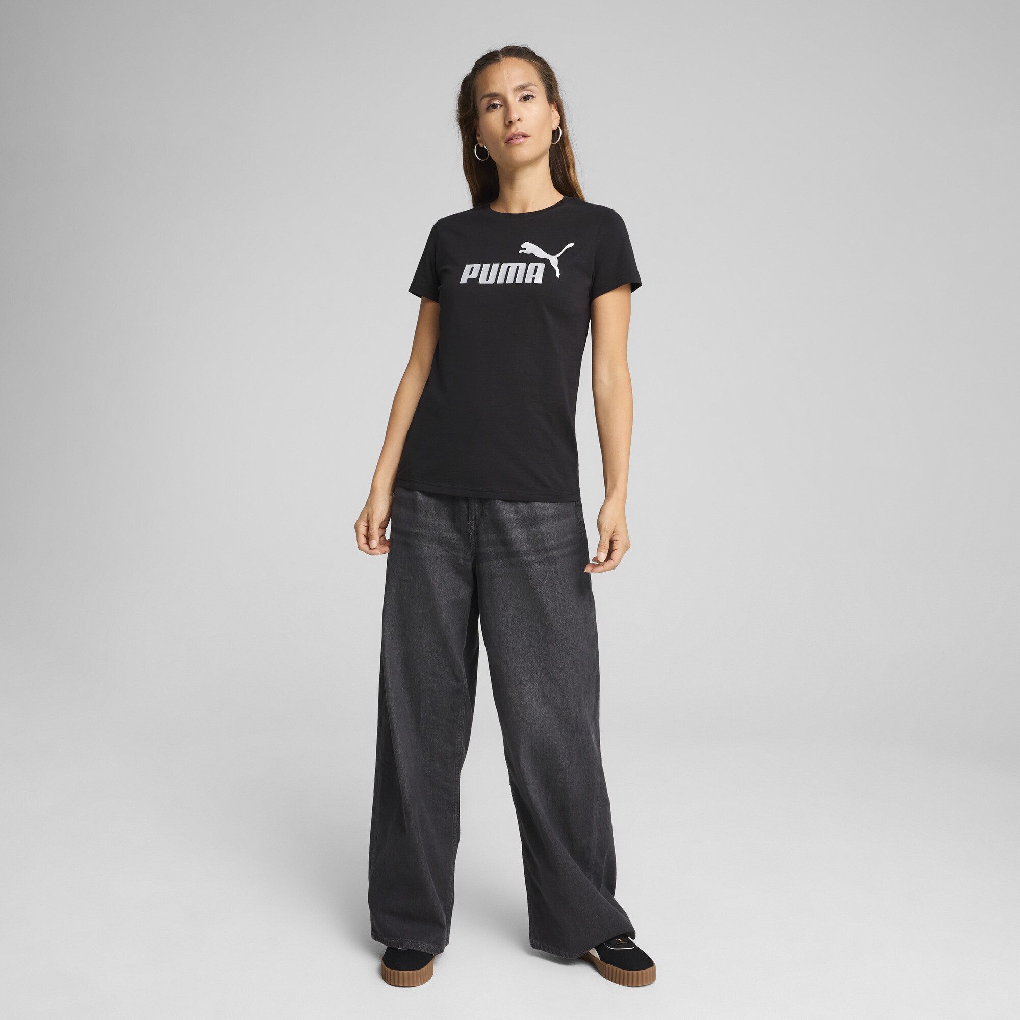 PUMA T-Shirt "ESS METALLIC No. 1 Logo T-Shirt Damen" günstig online kaufen