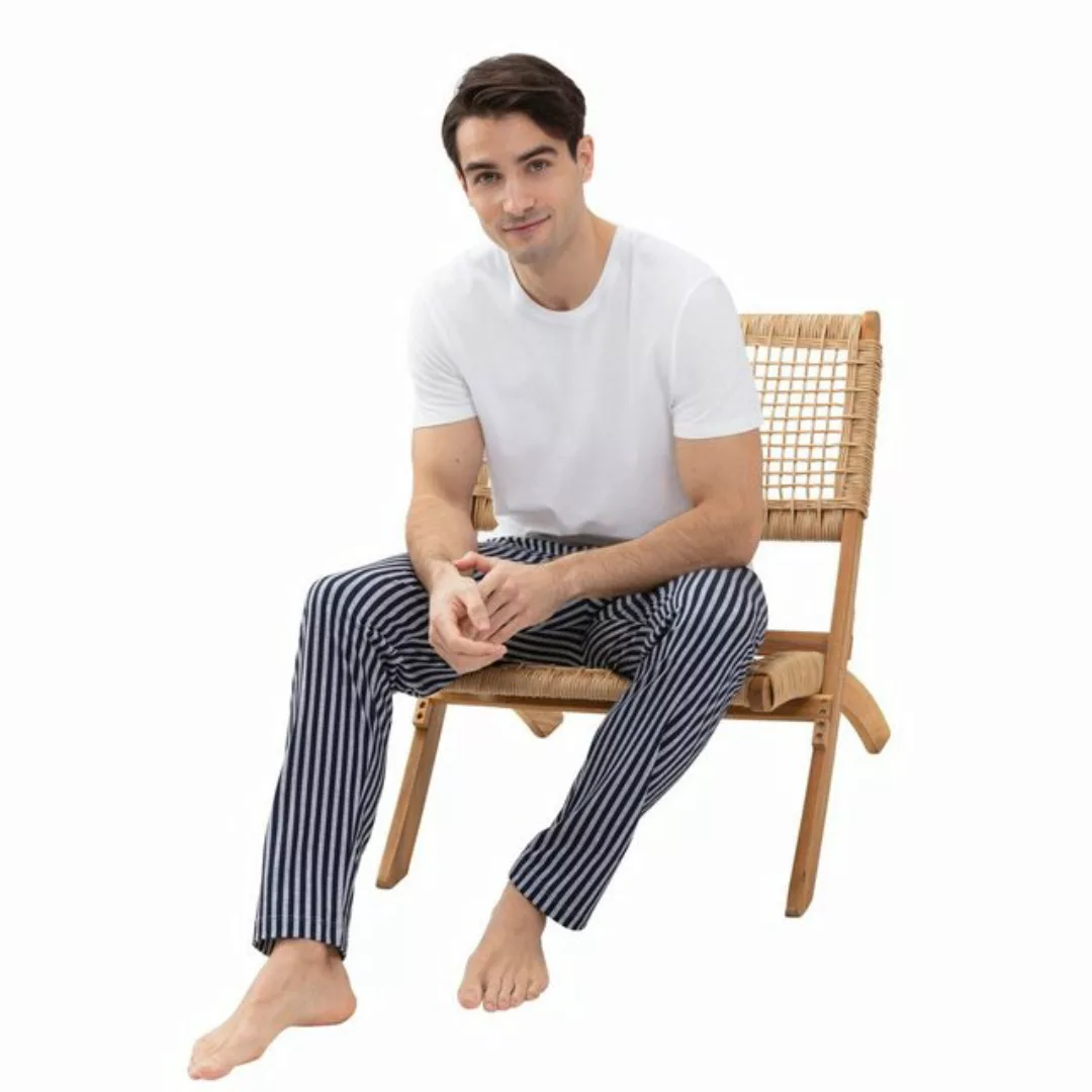 Mey Schlafhose Herren Pyjamahose lang Bio-Baumwolle "Gilberton" gestreift günstig online kaufen