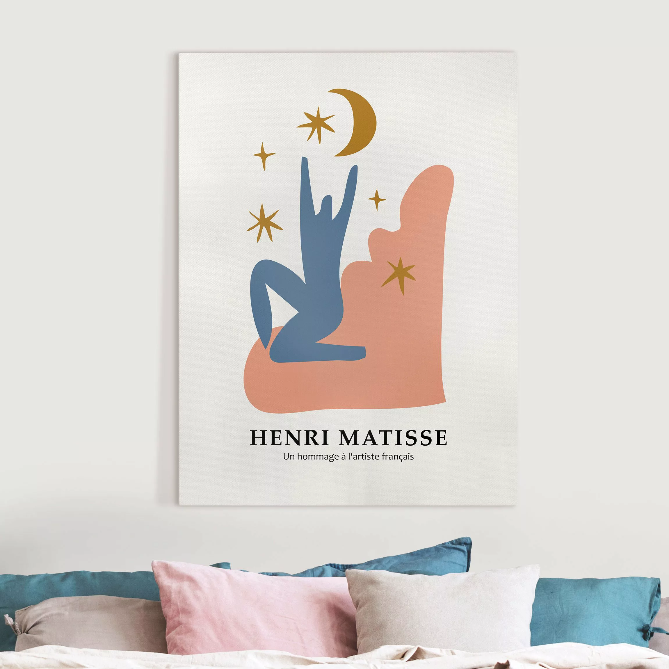 Leinwandbild Matisse Hommage - Sterne günstig online kaufen