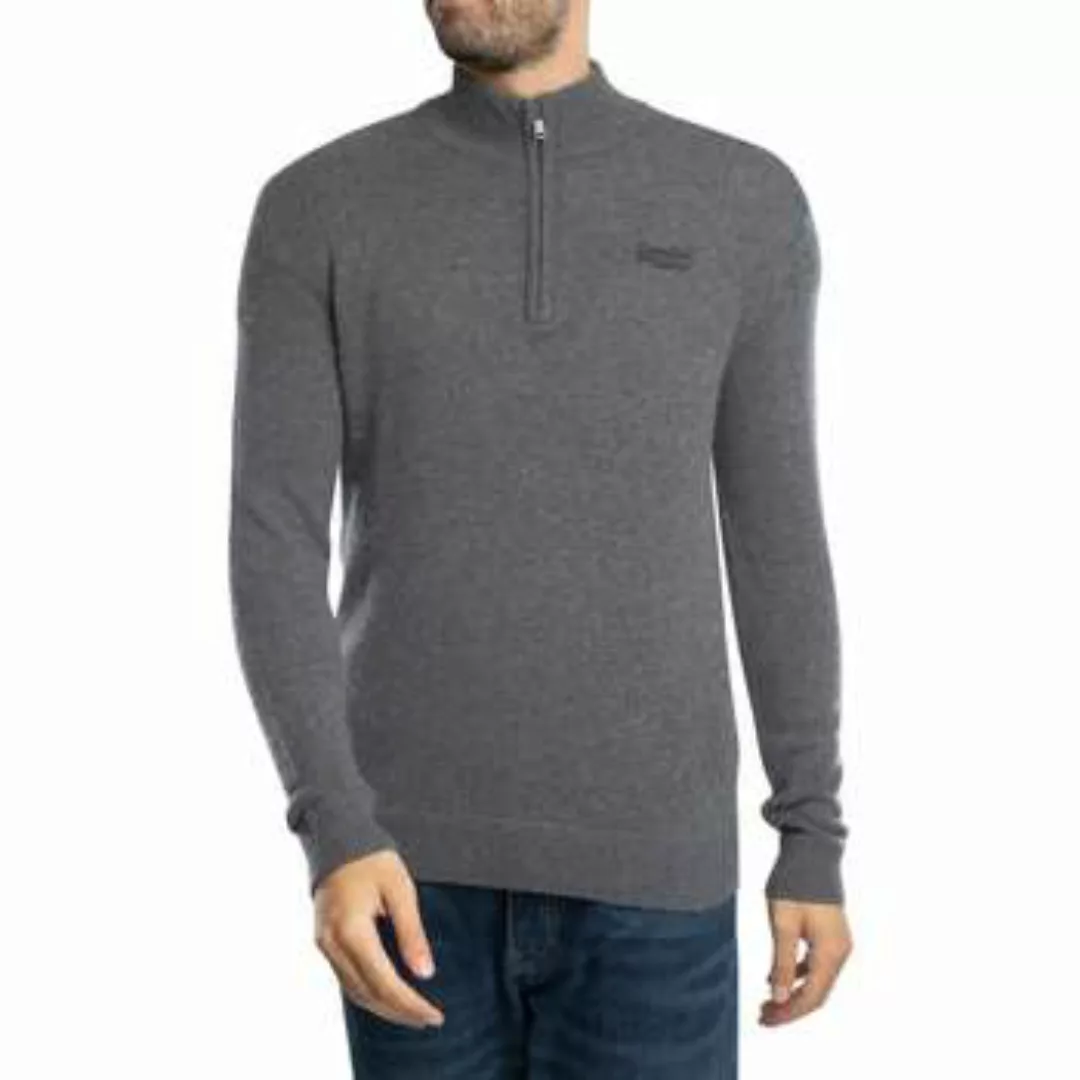 Superdry  Pullover Essential EMB-Strickpullover mit halbem Reißverschluss günstig online kaufen