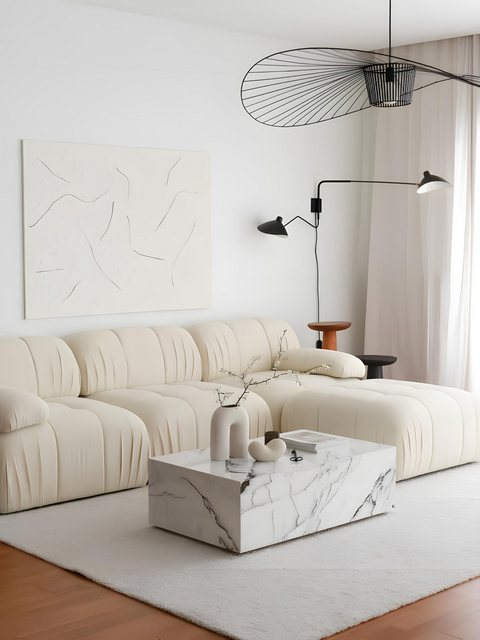 JVmoebel Ecksofa Ecksofa Sofa Polstersofa L Form Eckgarnitur Couch Beige Mo günstig online kaufen