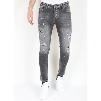 Mario Morato  Slim Fit Jeans Ripped Jeans Mit Farbspritzern günstig online kaufen