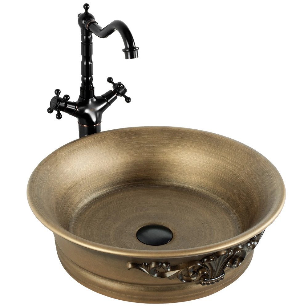 wohnwerk.idee Aufsatzwaschbecken Waschbecken Retro Vintage Antik günstig online kaufen