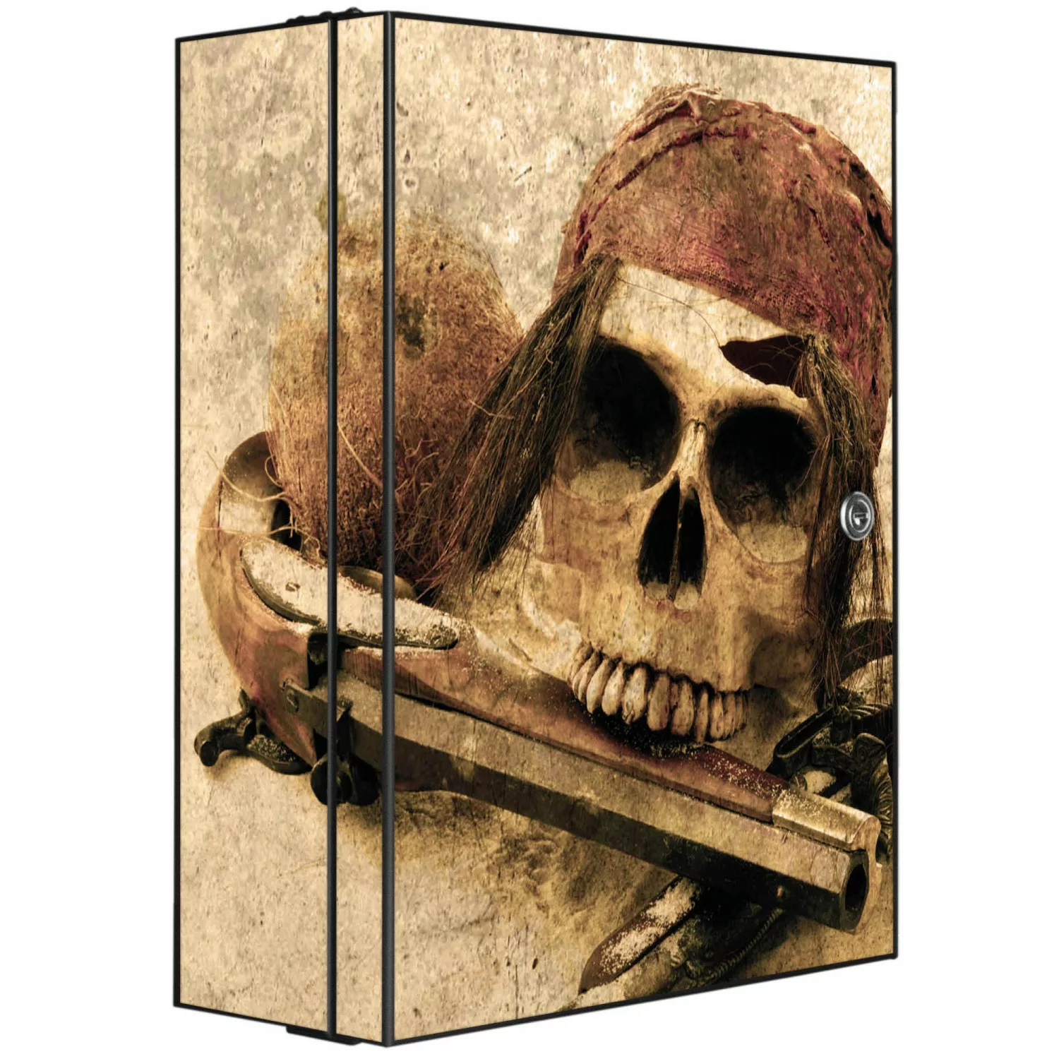 Banjado XXL Medizinschrank Abschliessbar 35x46x15cm Arzneischrank Anthrazit günstig online kaufen