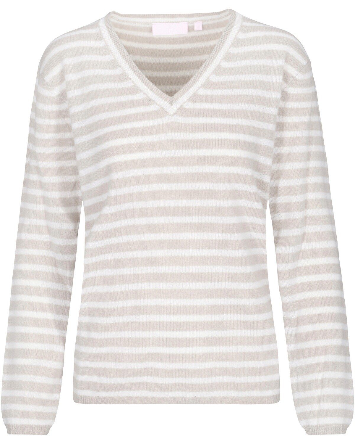 Brigitte von Schönfels Strickpullover Ringel-V-Pullover günstig online kaufen