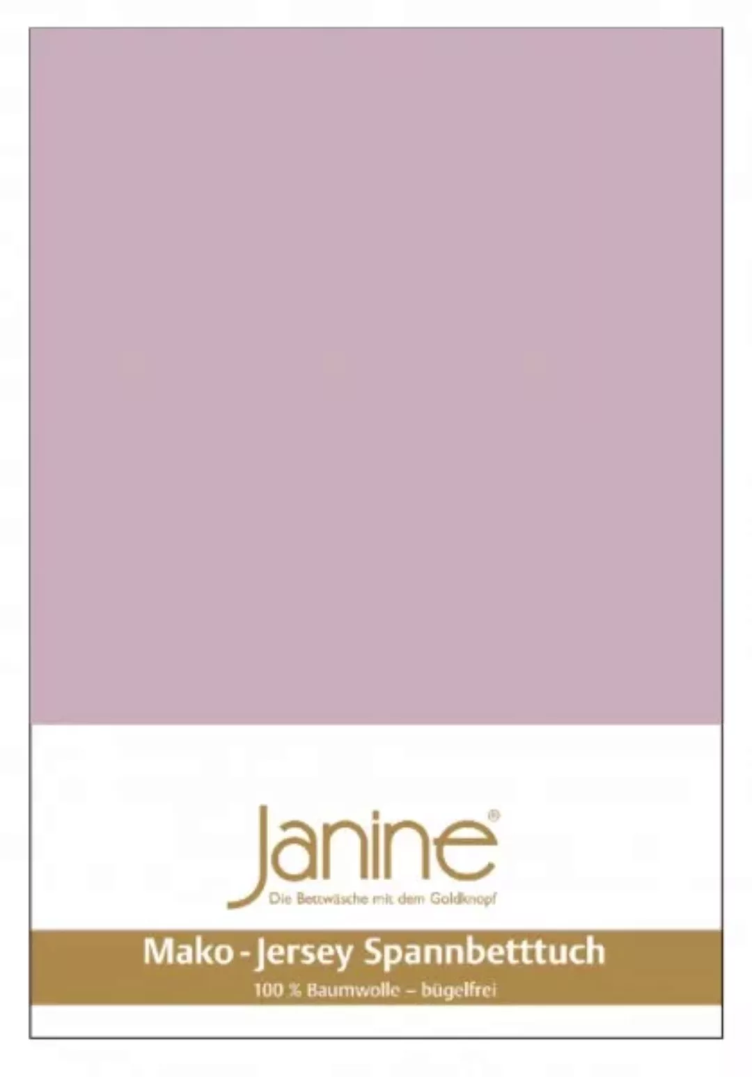 Janine Janine Spannbetttuch Mako-Feinjersey 5007 altrosé Größe:  150x200 cm günstig online kaufen