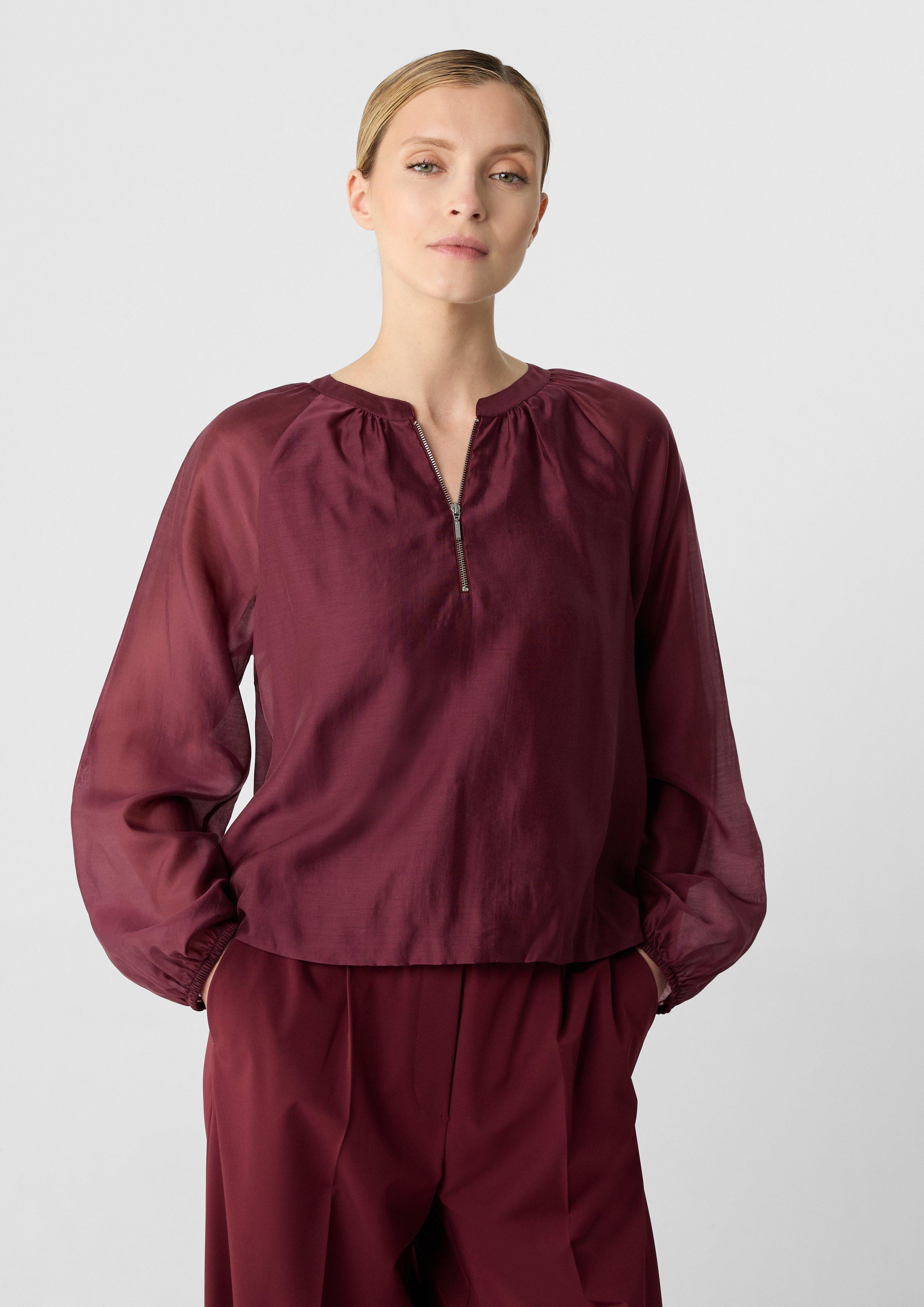 comma casual identity Langarmbluse Leichte Bluse günstig online kaufen