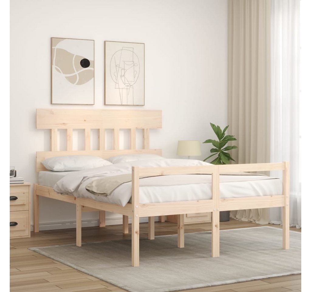 vidaXL Bett Seniorenbett mit Kopfteil Massivholz günstig online kaufen