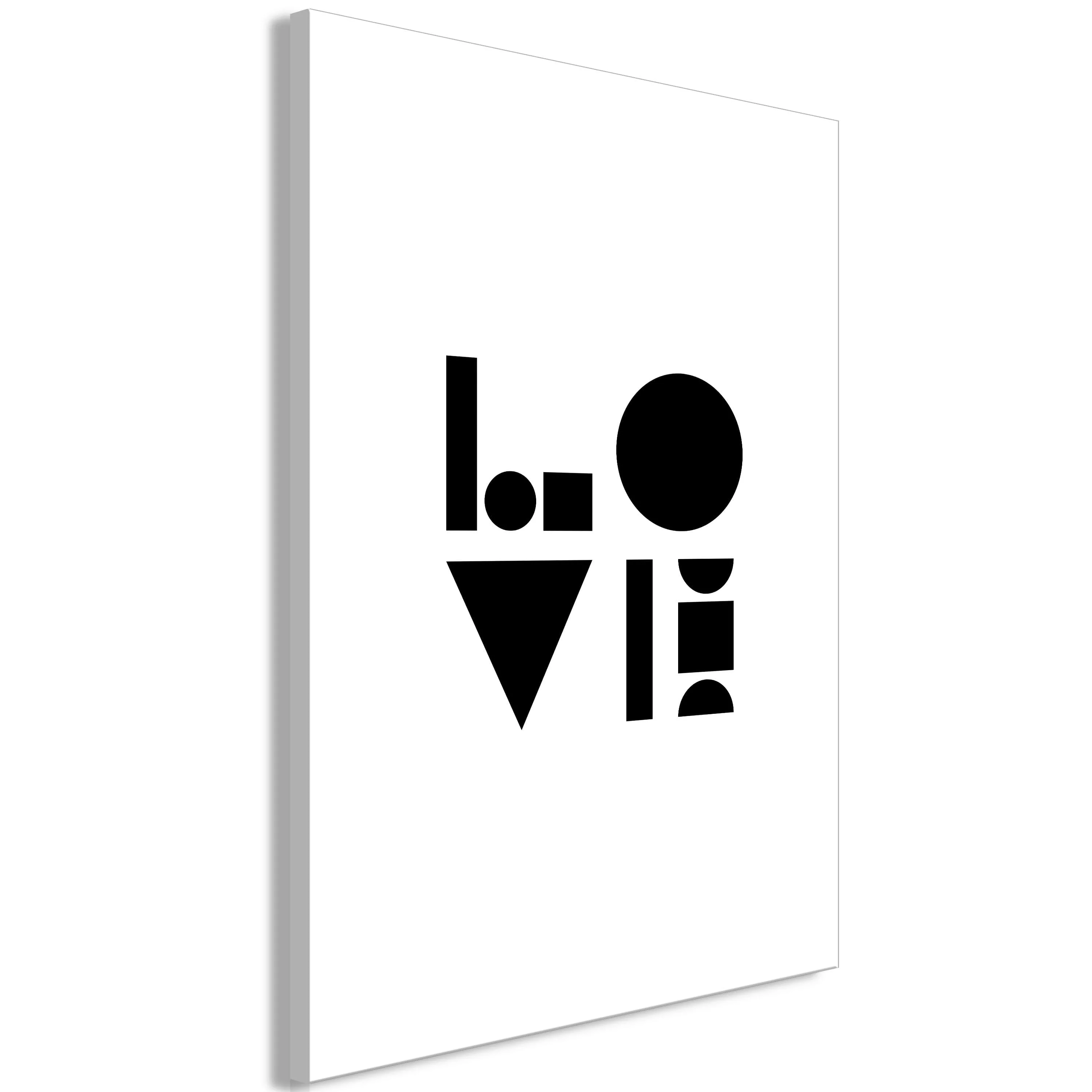 Wandbild - Black, White and Love (1 Part) Vertical günstig online kaufen