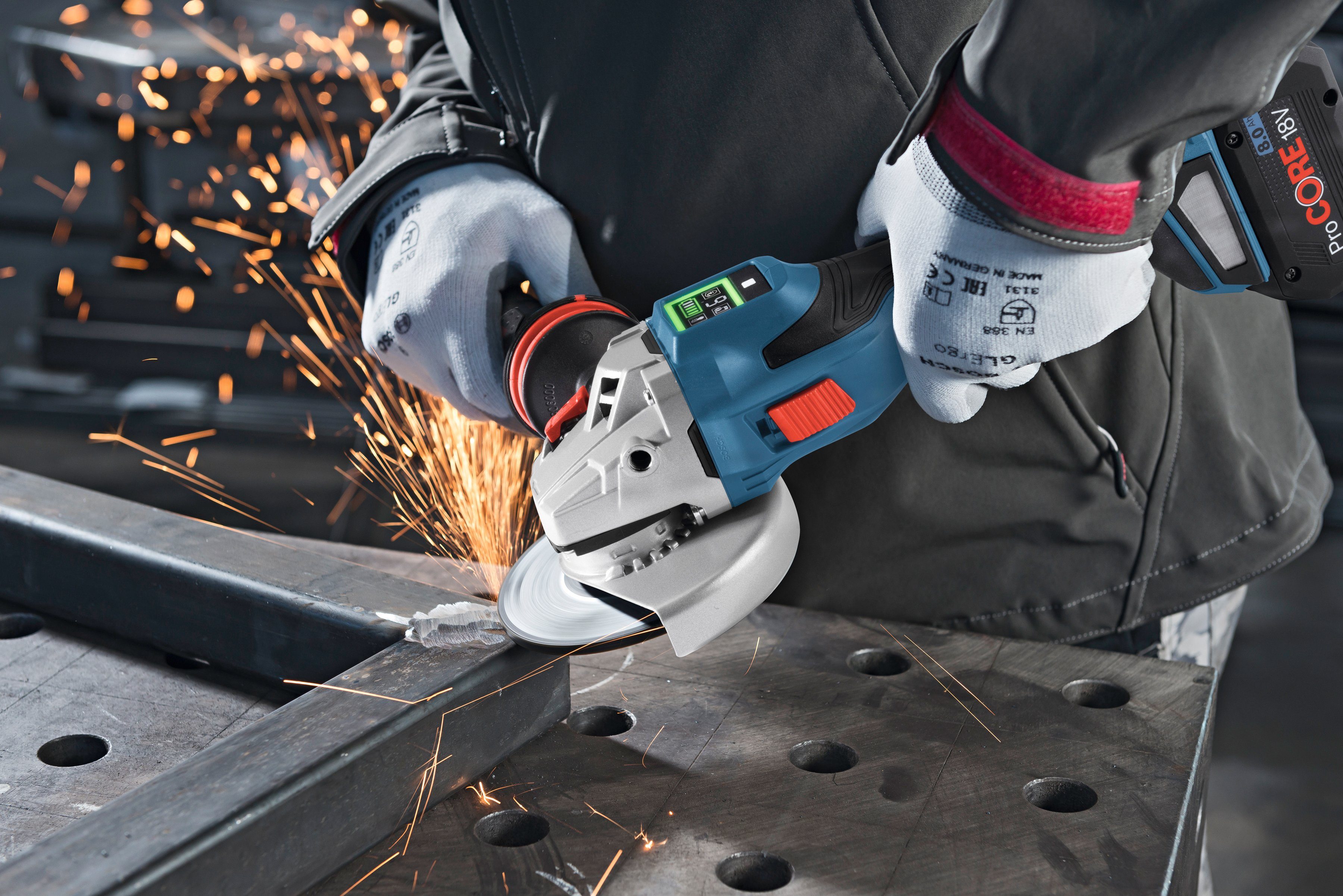 Bosch Professional Akku-Winkelschleifer GWS 18V-15 SC 125 mm Solo in L-Boxx günstig online kaufen