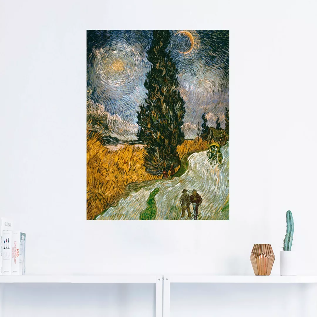 Artland Wandfolie "Zypresse gegen den Sternenhimmel", Bäume, (1 St.) günstig online kaufen