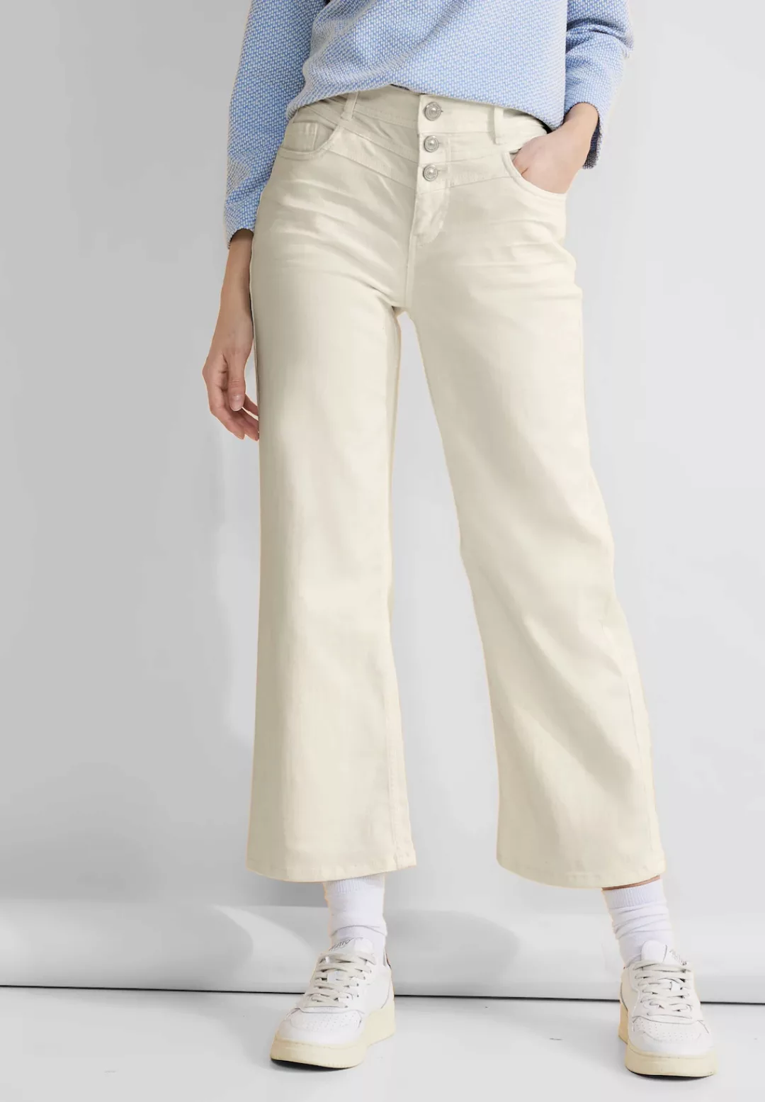 STREET ONE 5-Pocket-Jeans "DENIM CULOTTE", mit Elasthan und Schlag günstig online kaufen